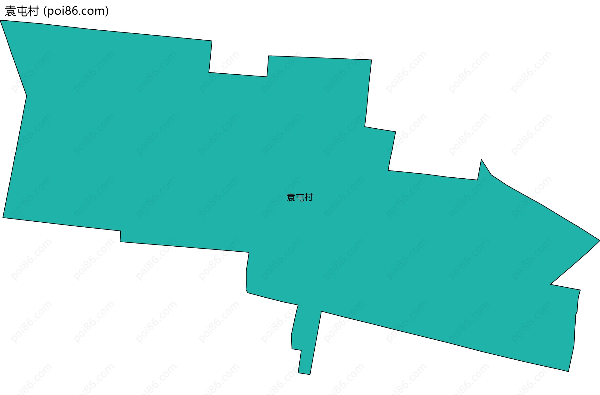 袁屯村边界地图