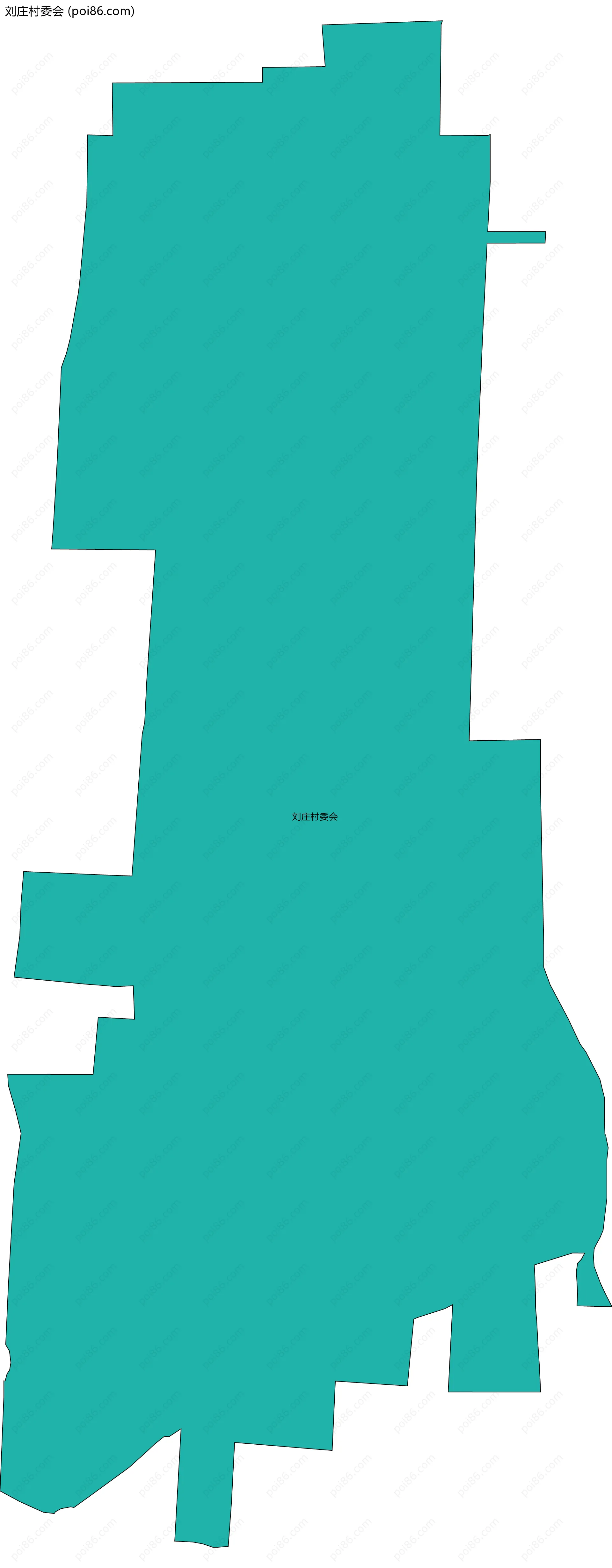 刘庄村委会边界地图