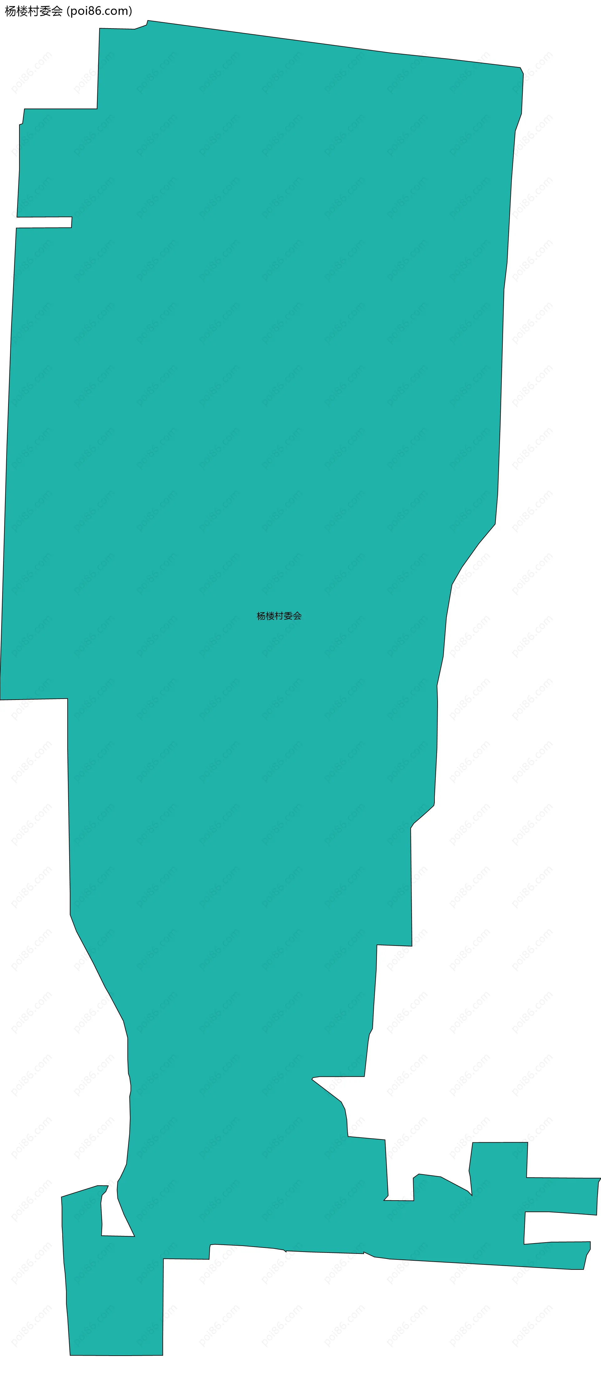 杨楼村委会边界地图