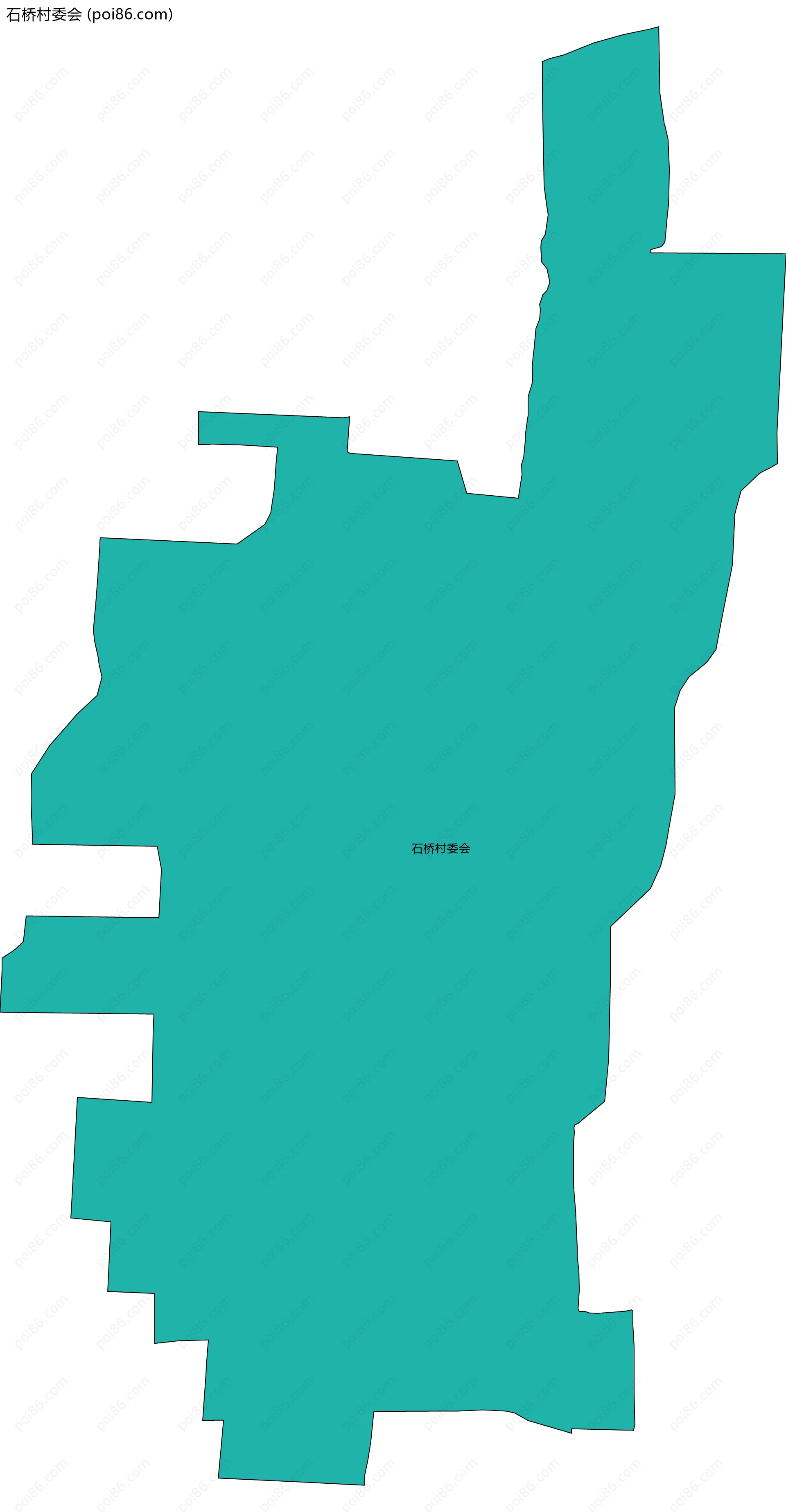 石桥村委会边界地图