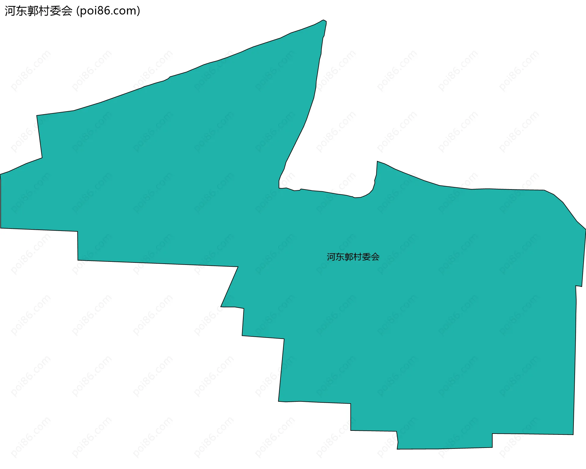 河东郭村委会边界地图