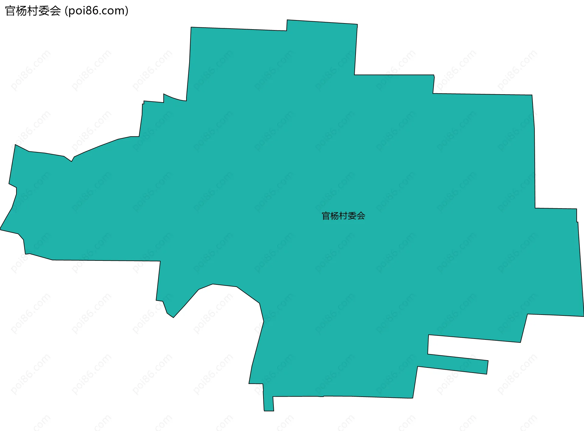 官杨村委会边界地图