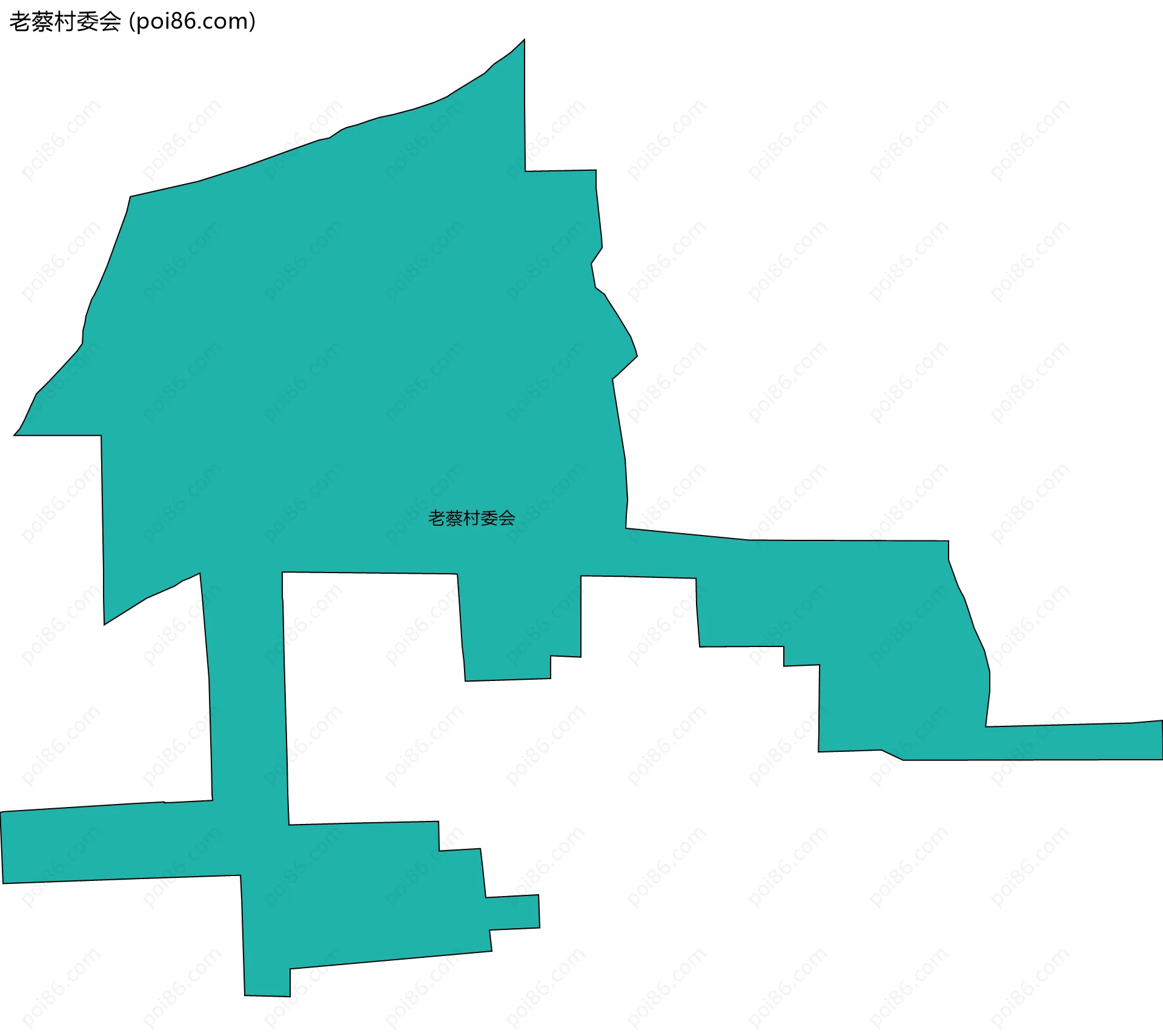 老蔡村委会边界地图