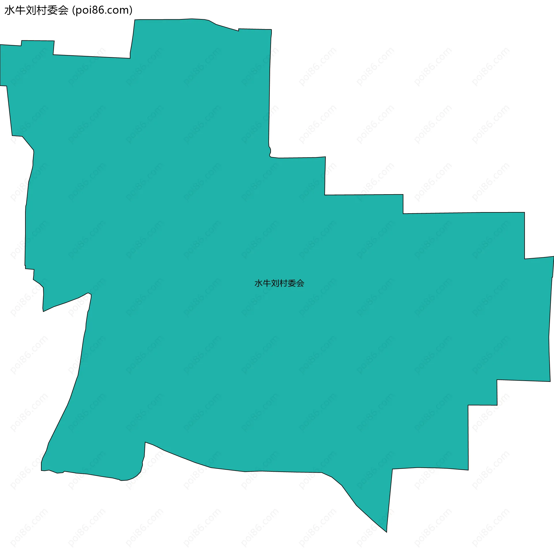 水牛刘村委会边界地图