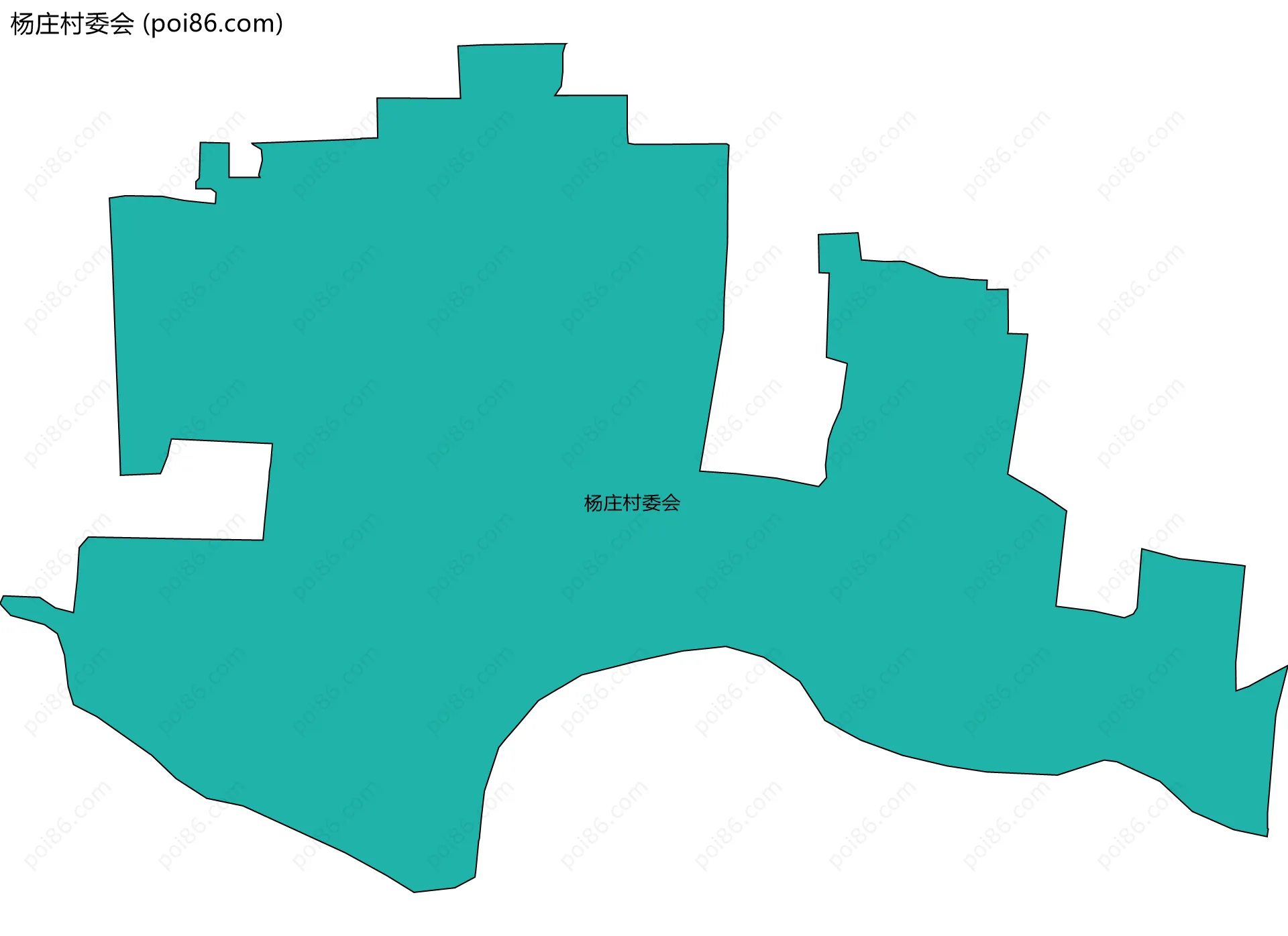 杨庄村委会边界地图
