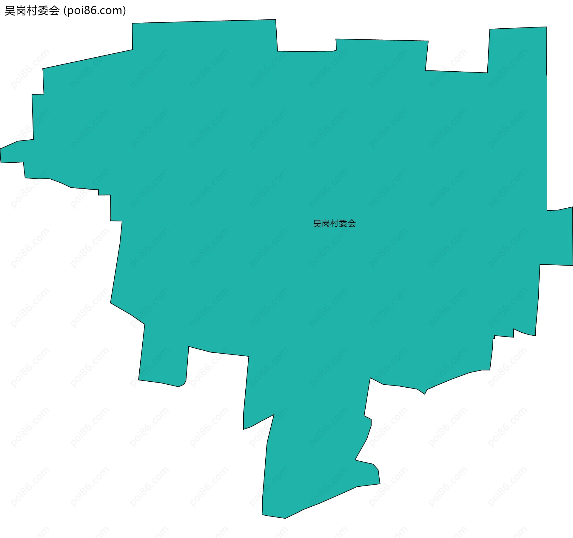 吴岗村委会边界地图