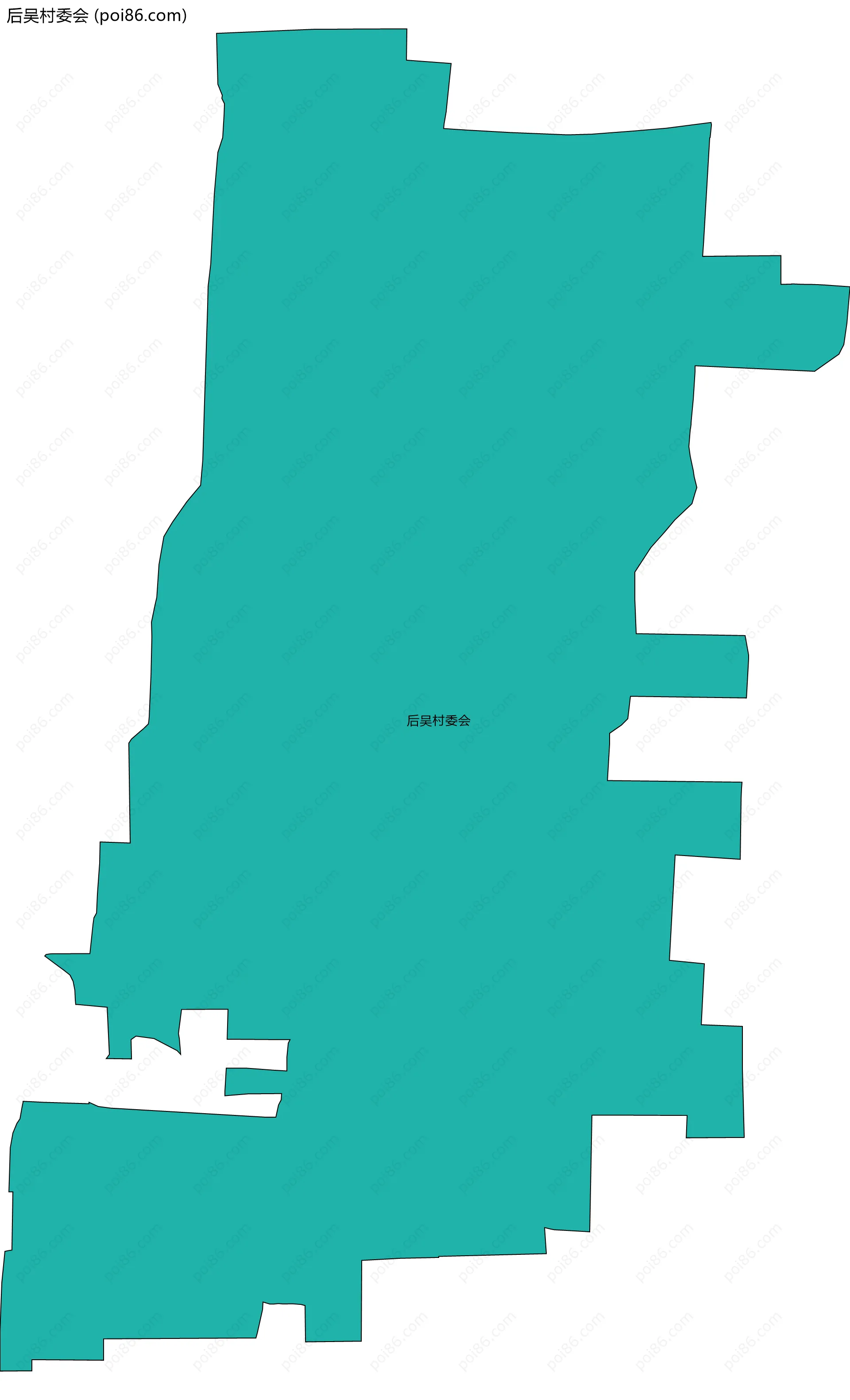 后吴村委会边界地图