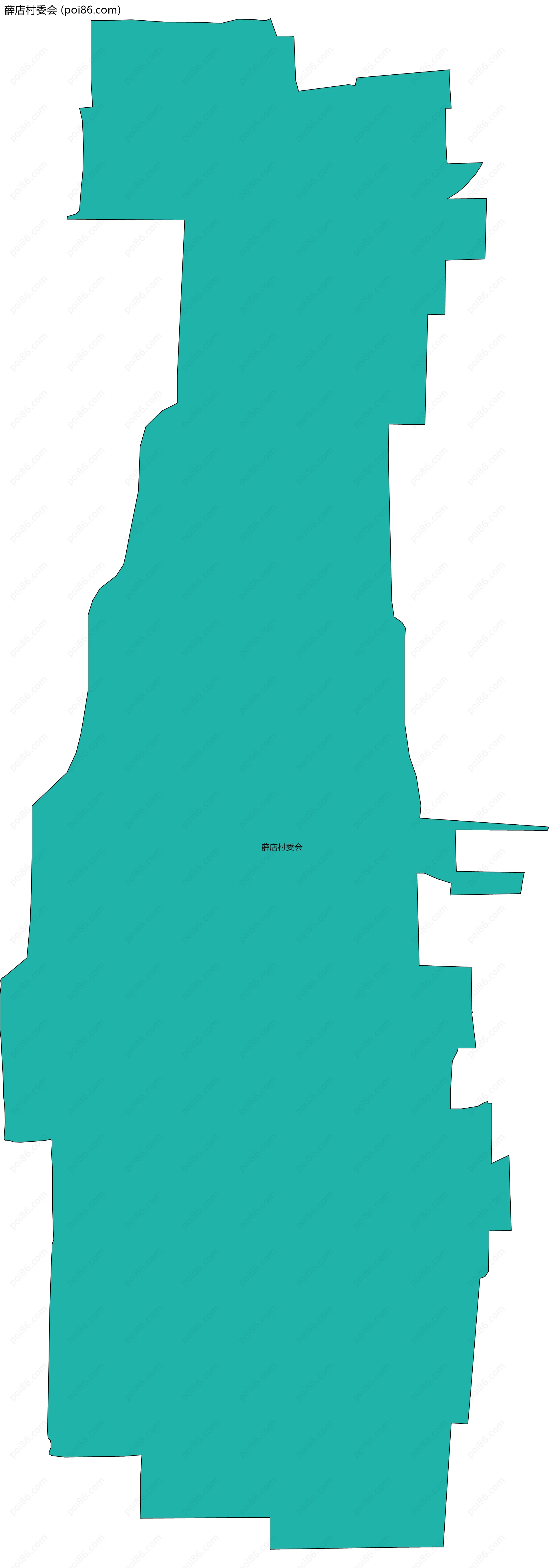 薛店村委会边界地图