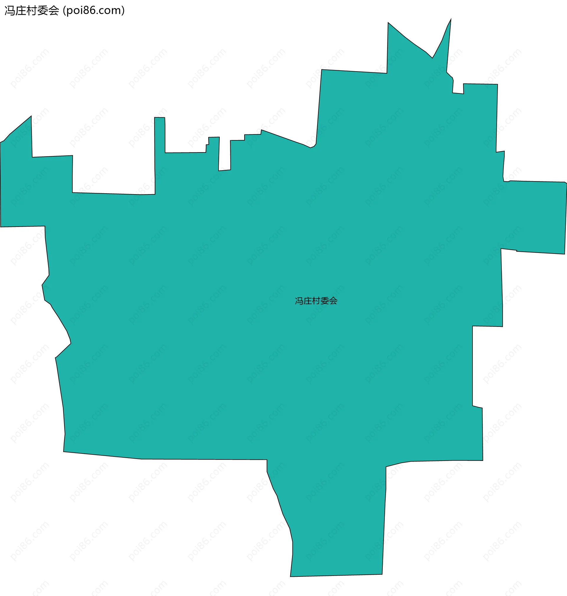 冯庄村委会边界地图