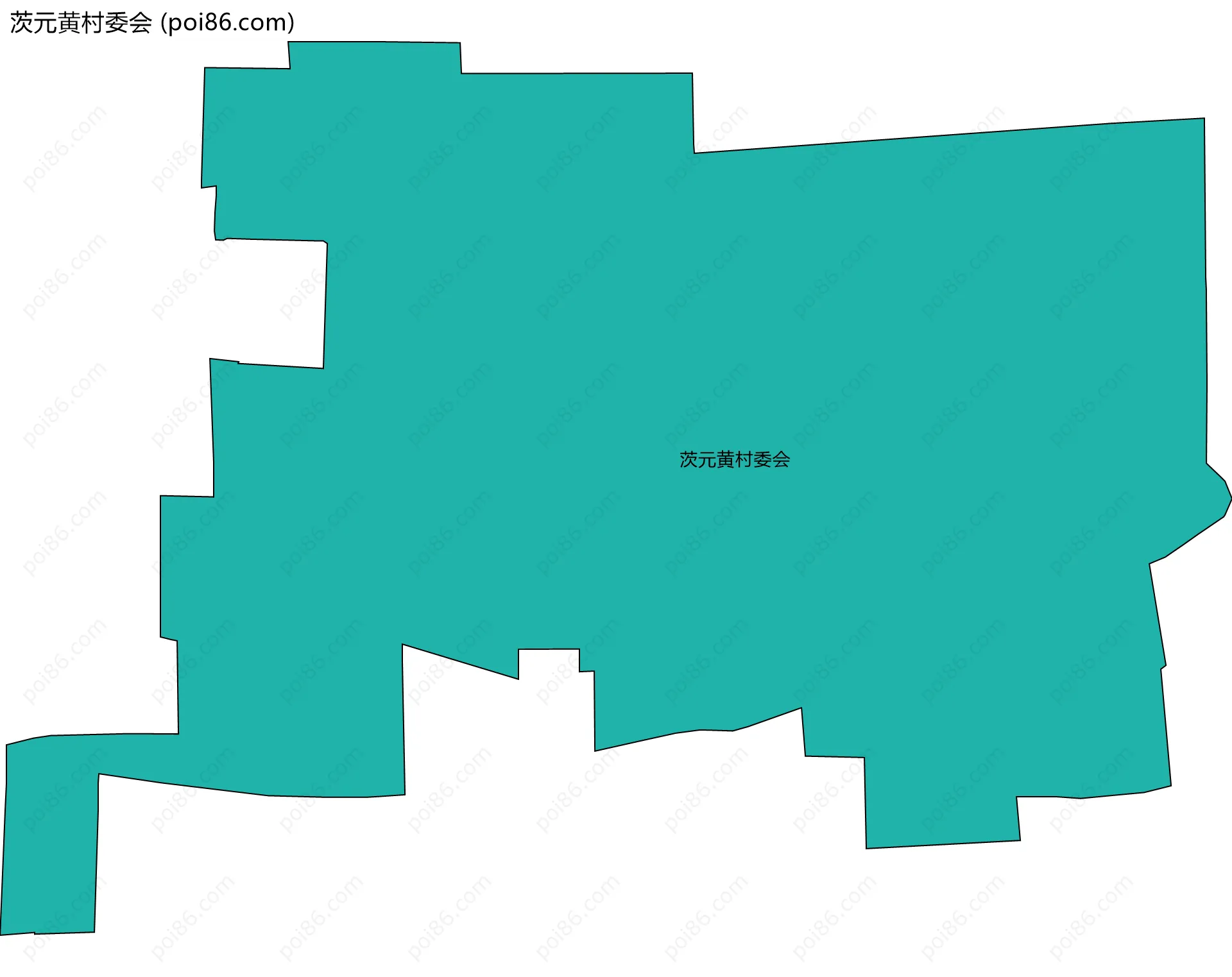 茨元黄村委会边界地图