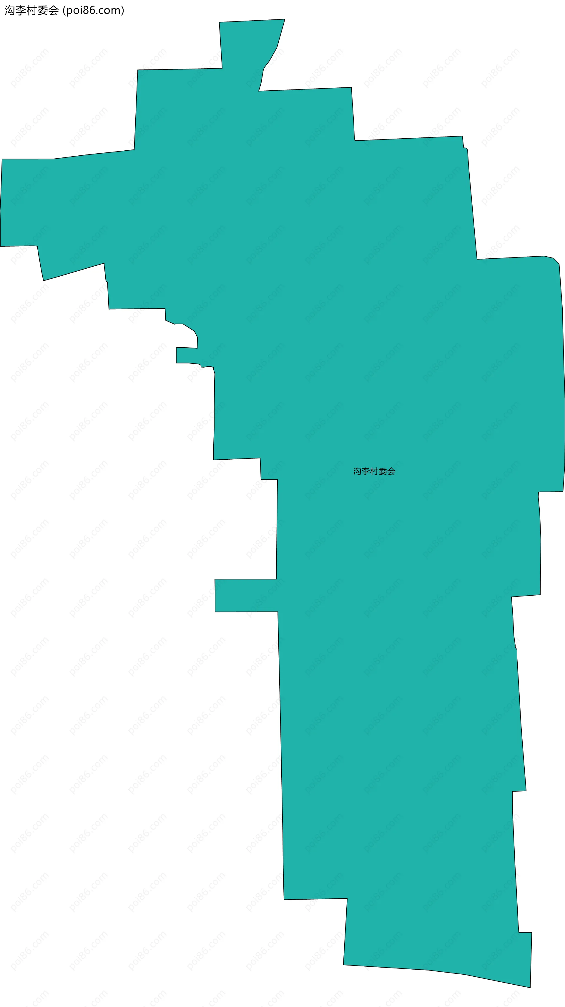 沟李村委会边界地图