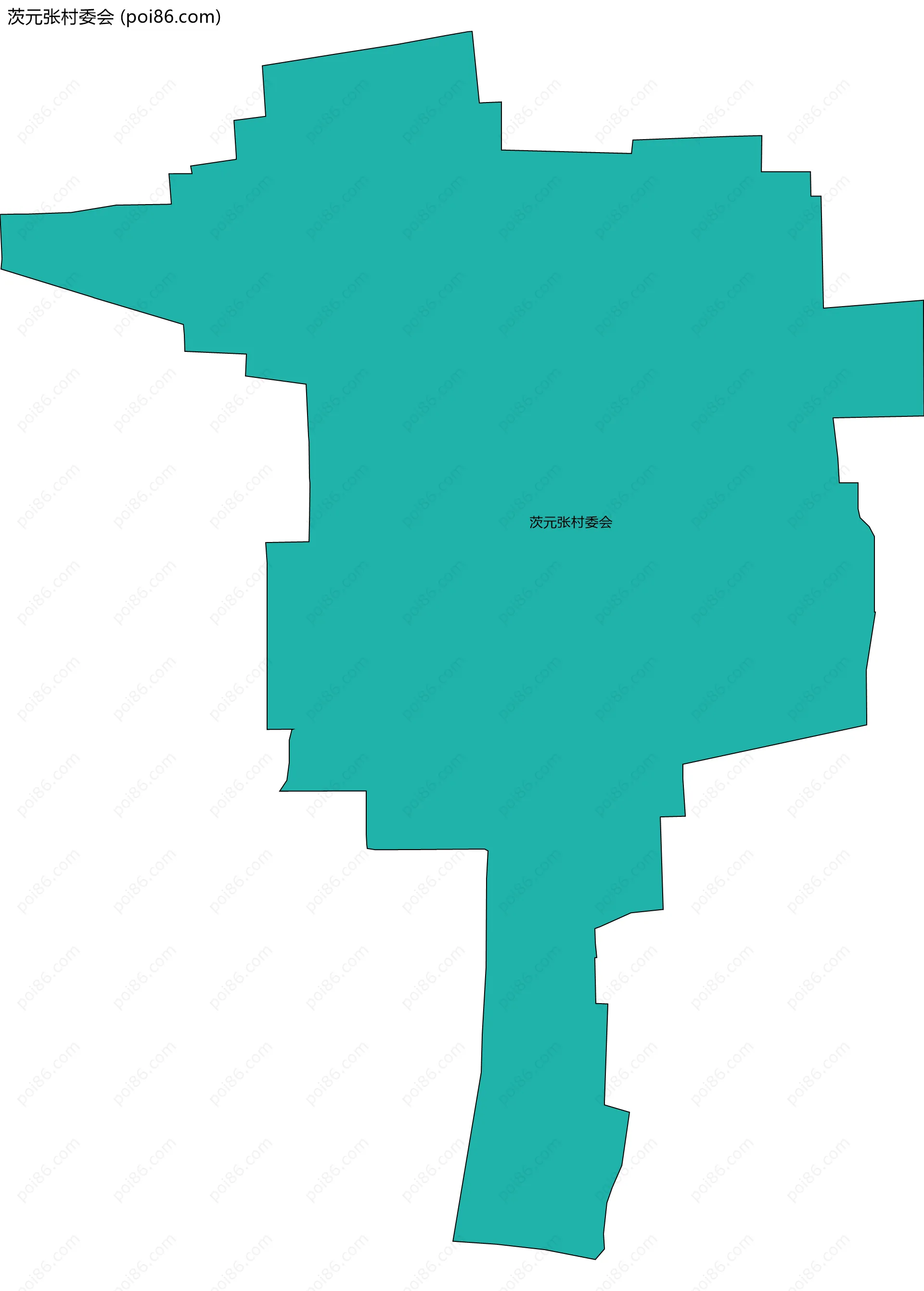 茨元张村委会边界地图