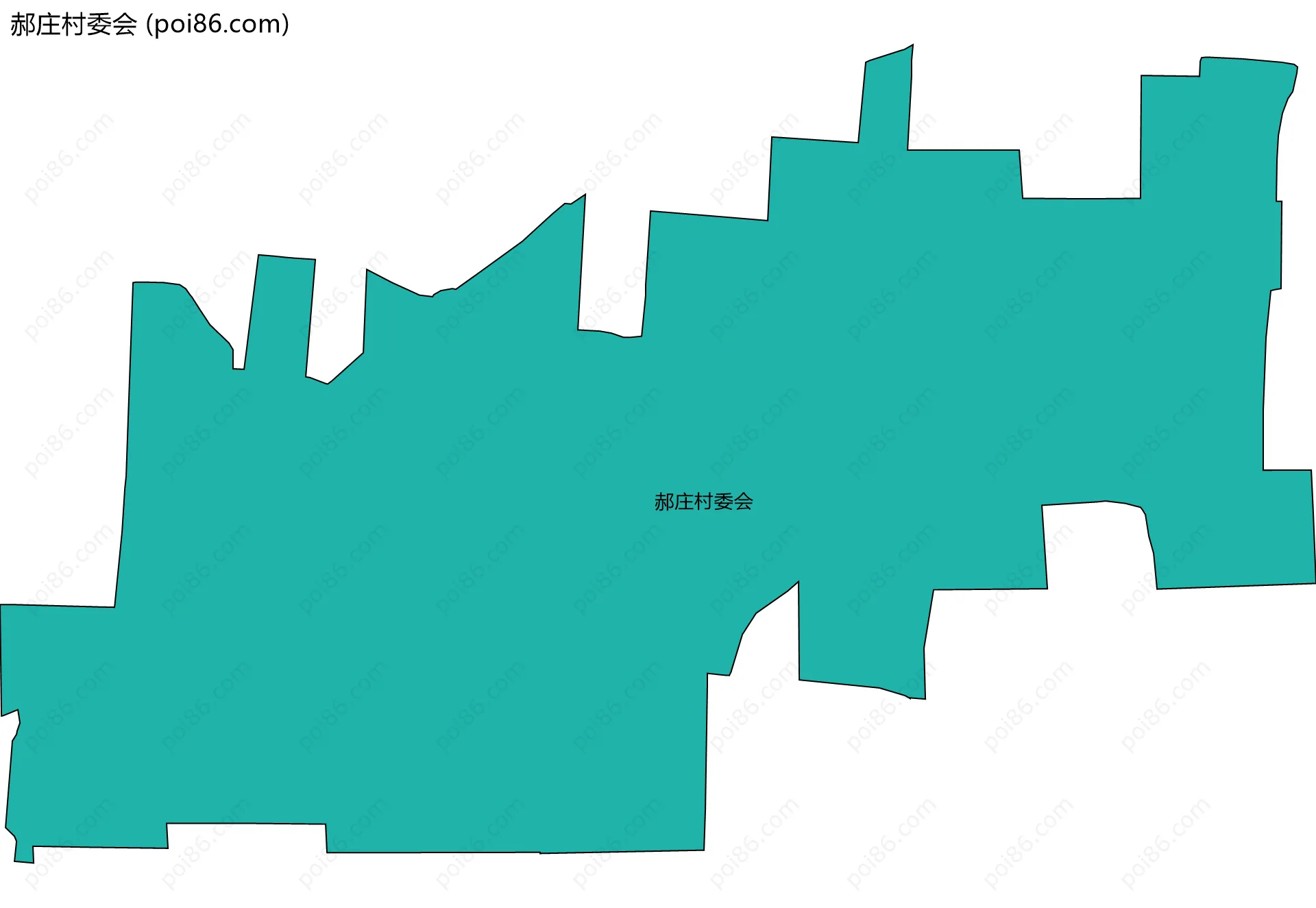 郝庄村委会边界地图