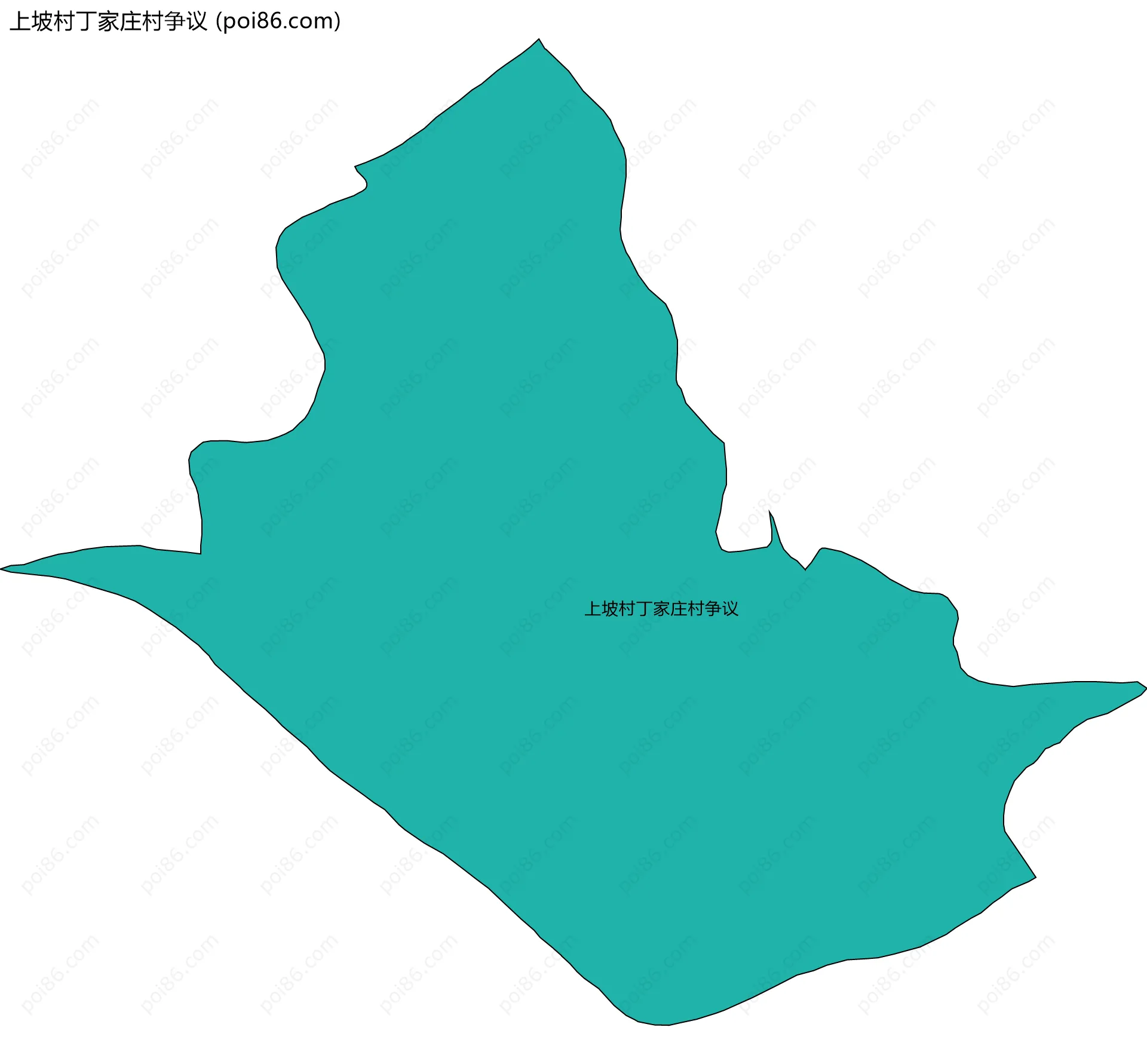 上坡村丁家庄村争议边界地图