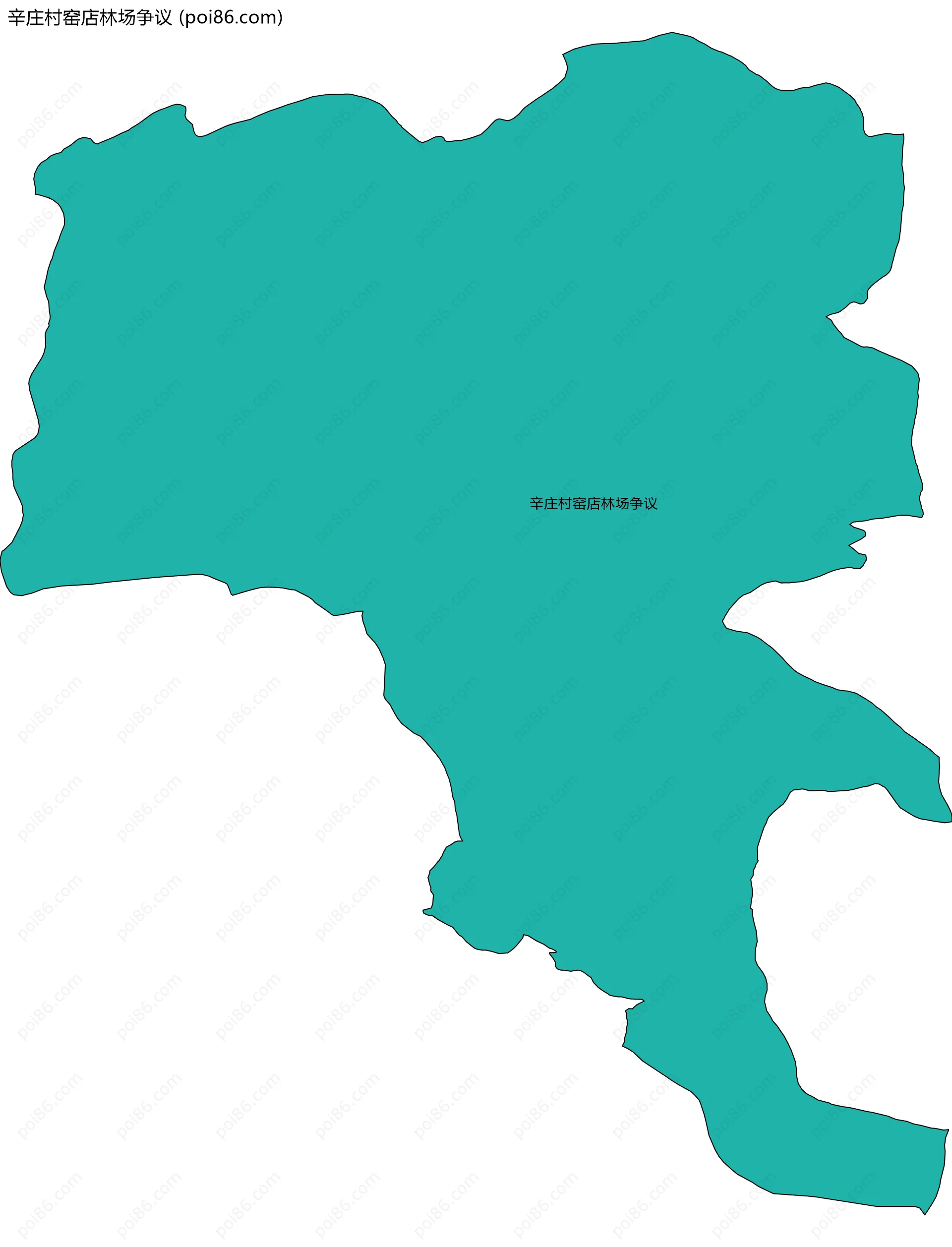 辛庄村窑店林场争议边界地图