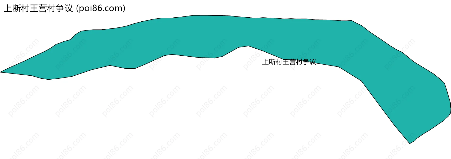 上断村王营村争议边界地图