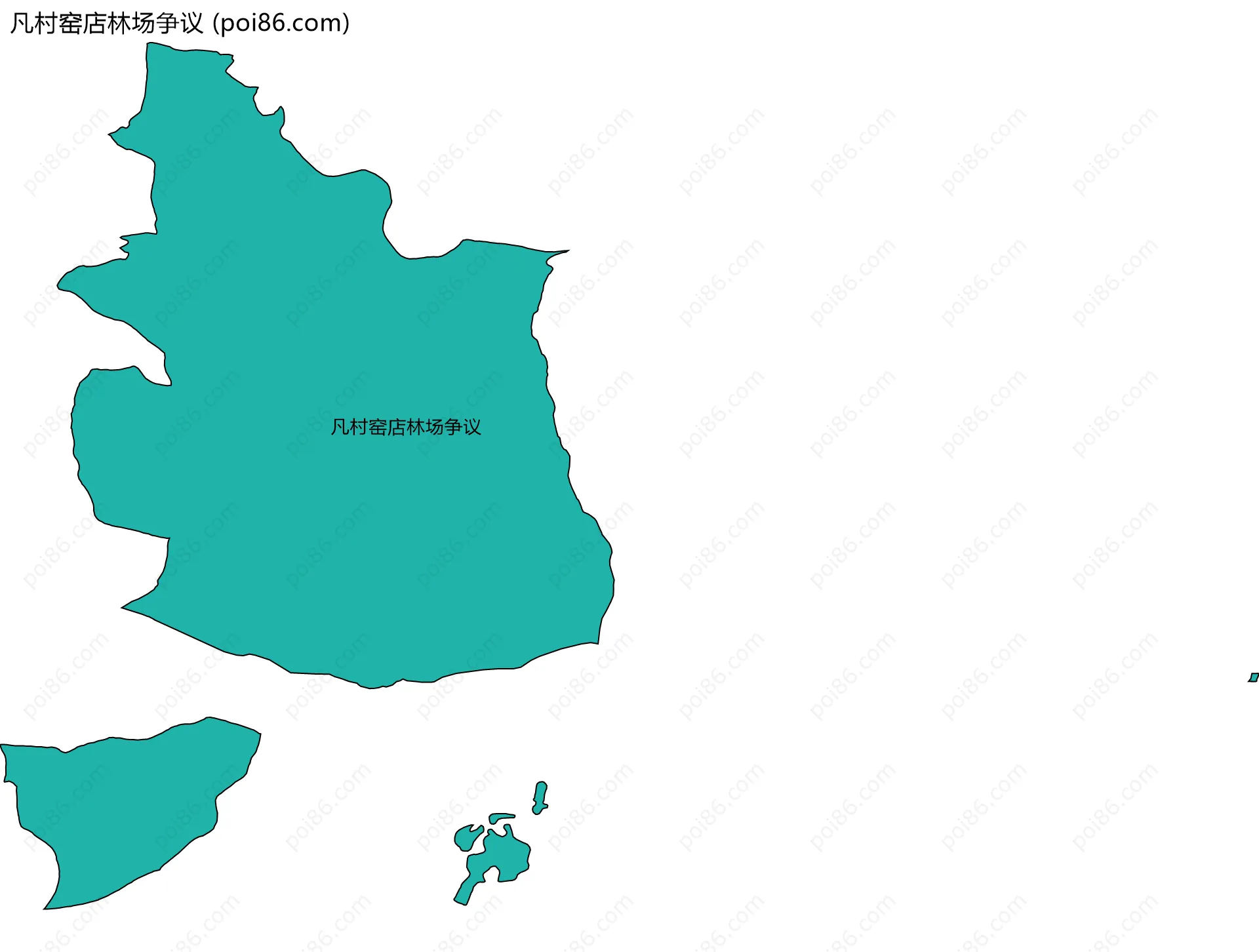凡村窑店林场争议边界地图