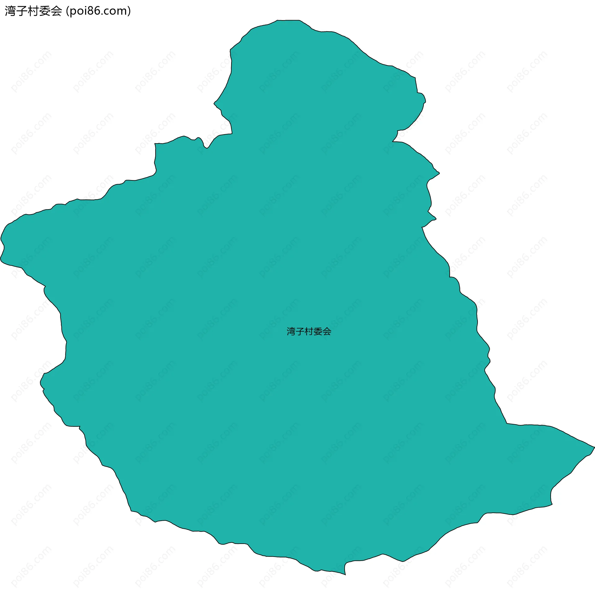 湾子村委会边界地图