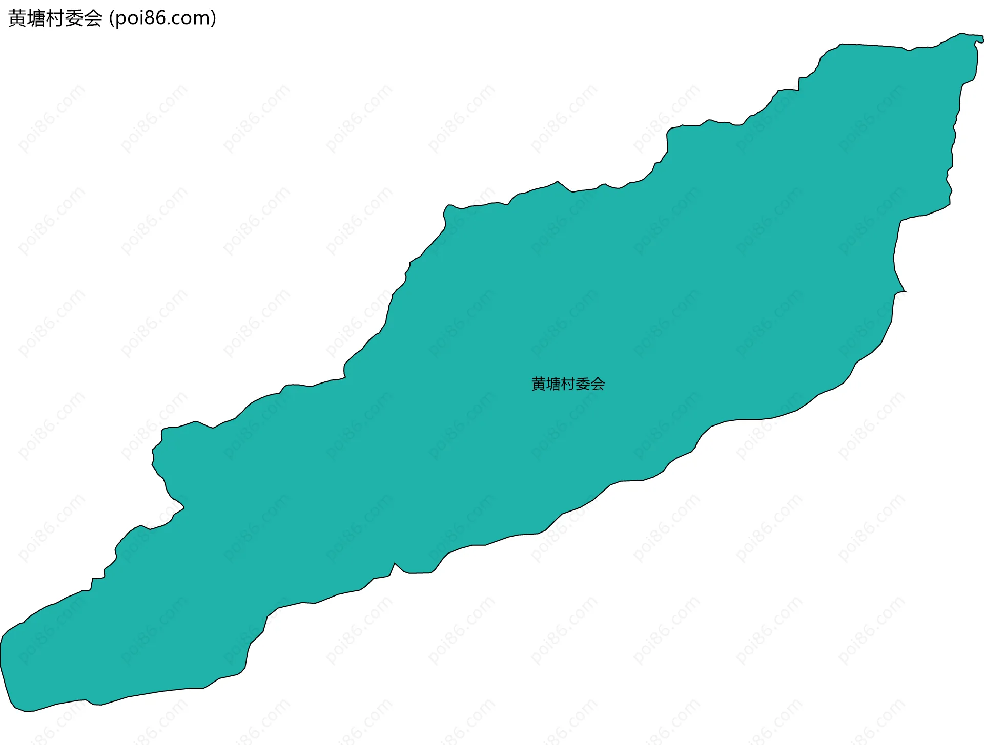 黄塘村委会边界地图