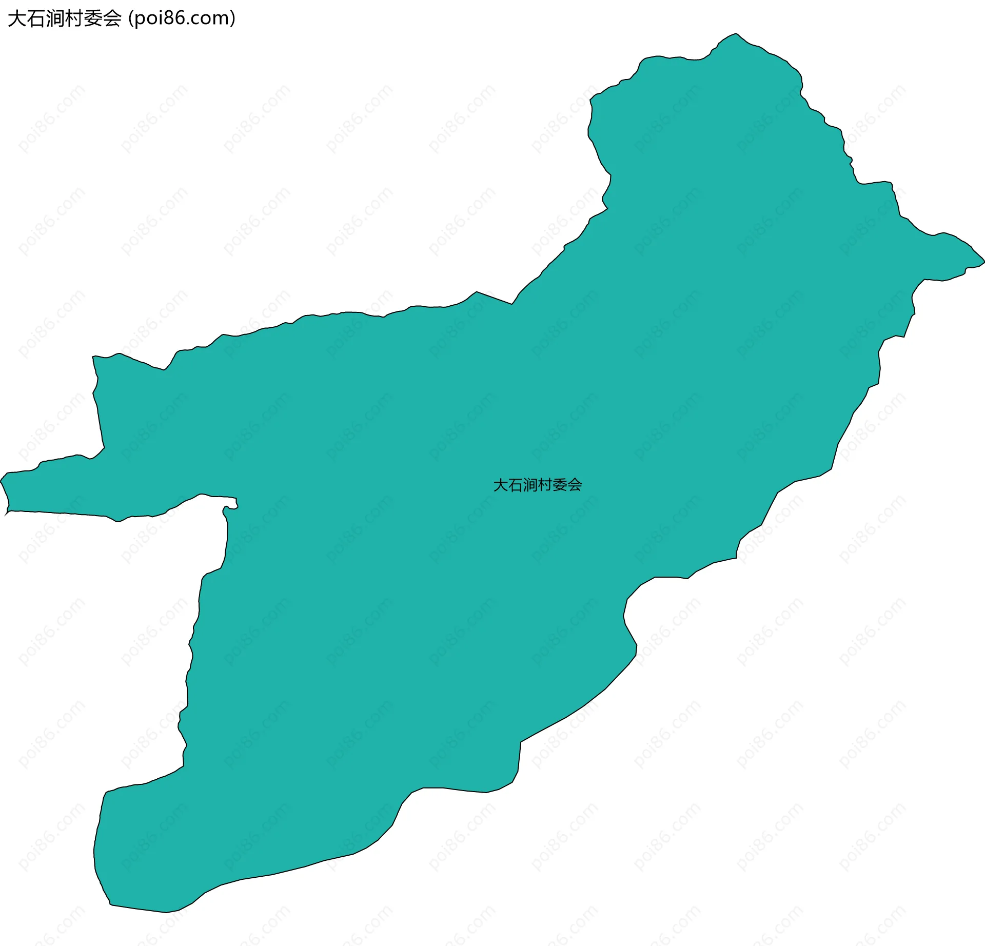 大石涧村委会边界地图