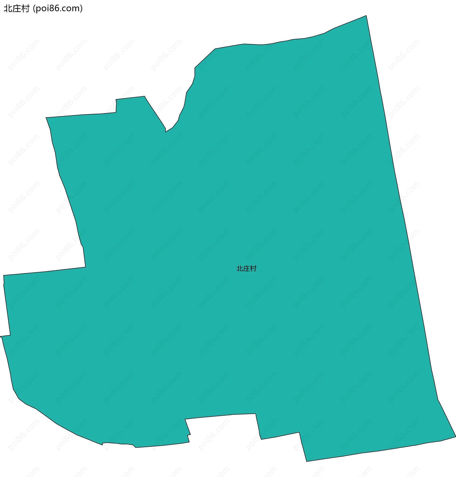 北庄村边界地图