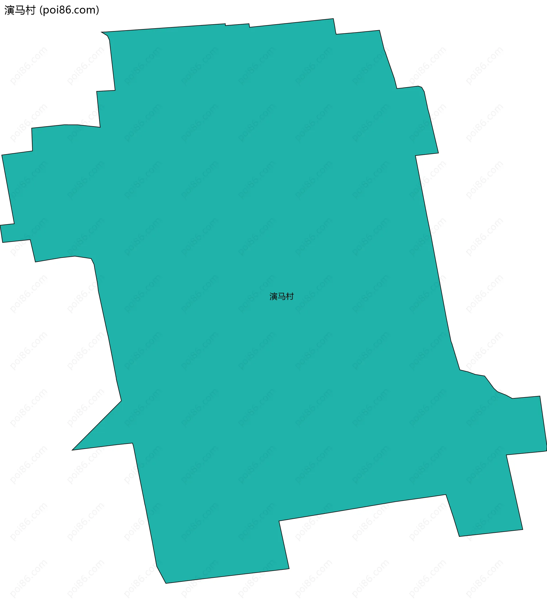 演马村边界地图