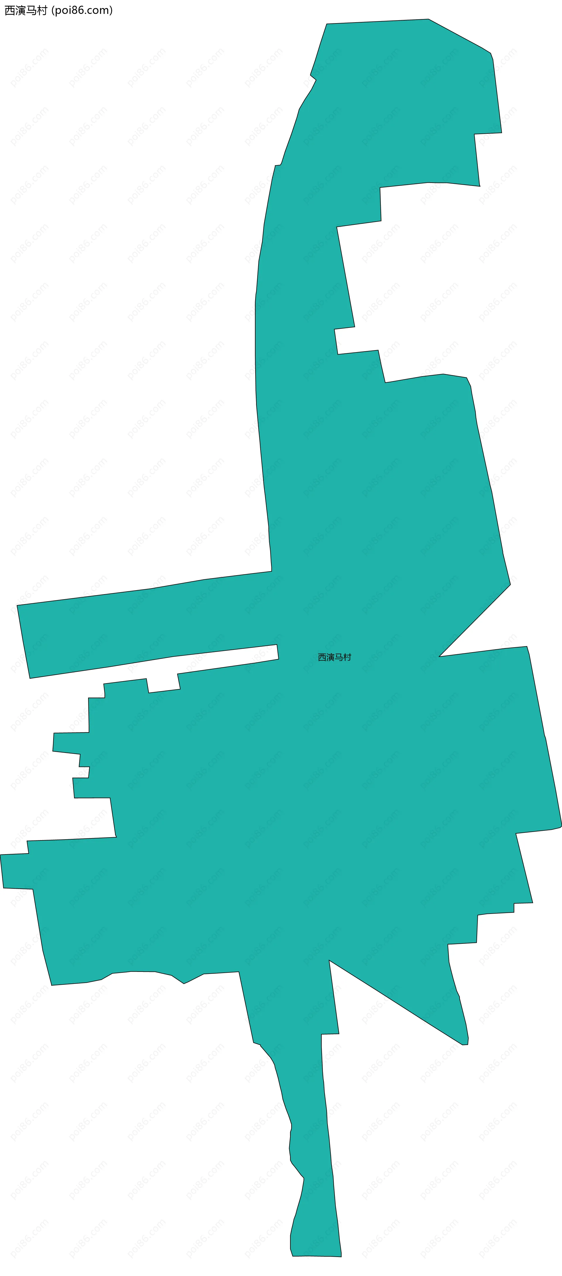 西演马村边界地图