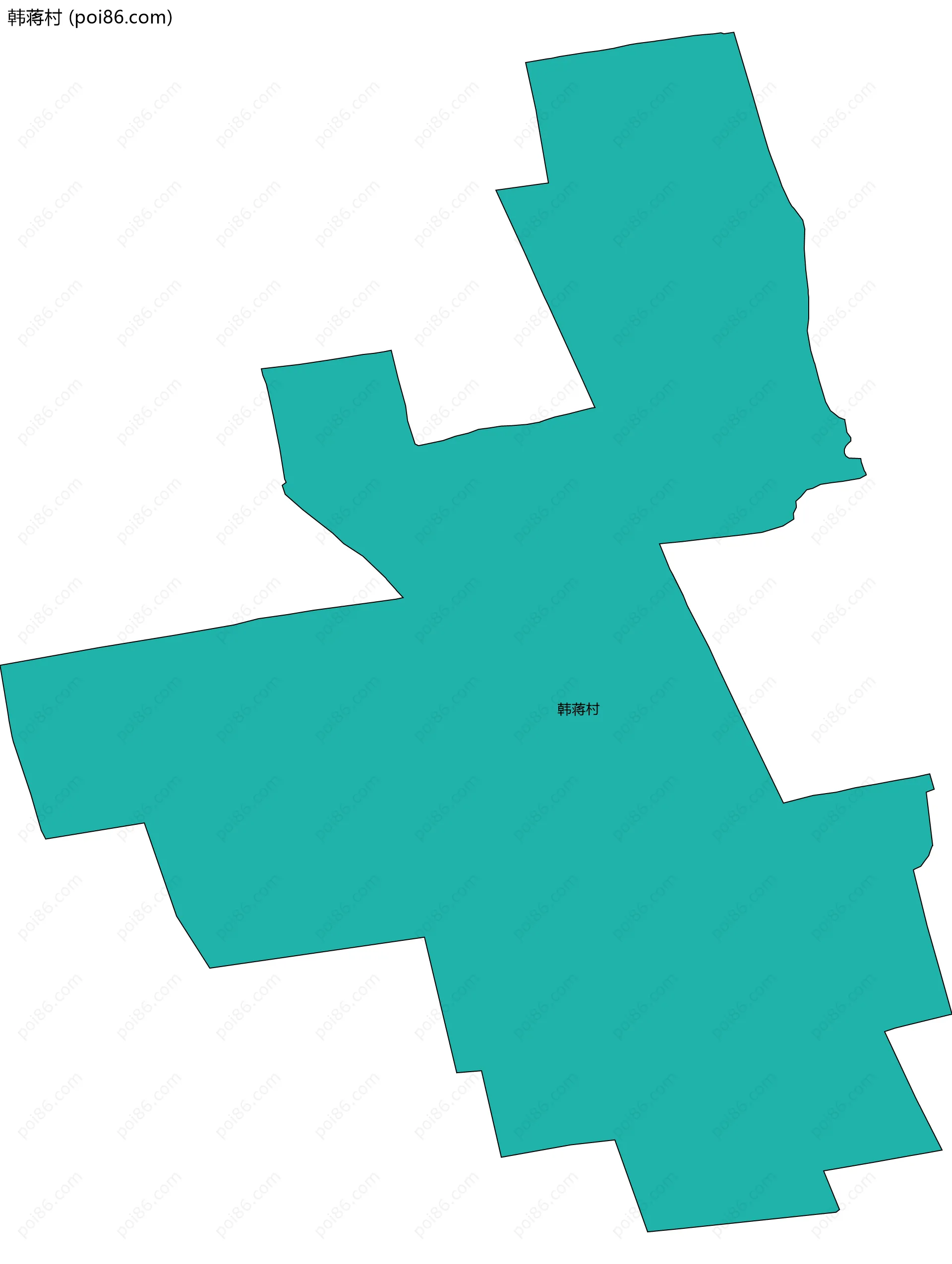 韩蒋村边界地图