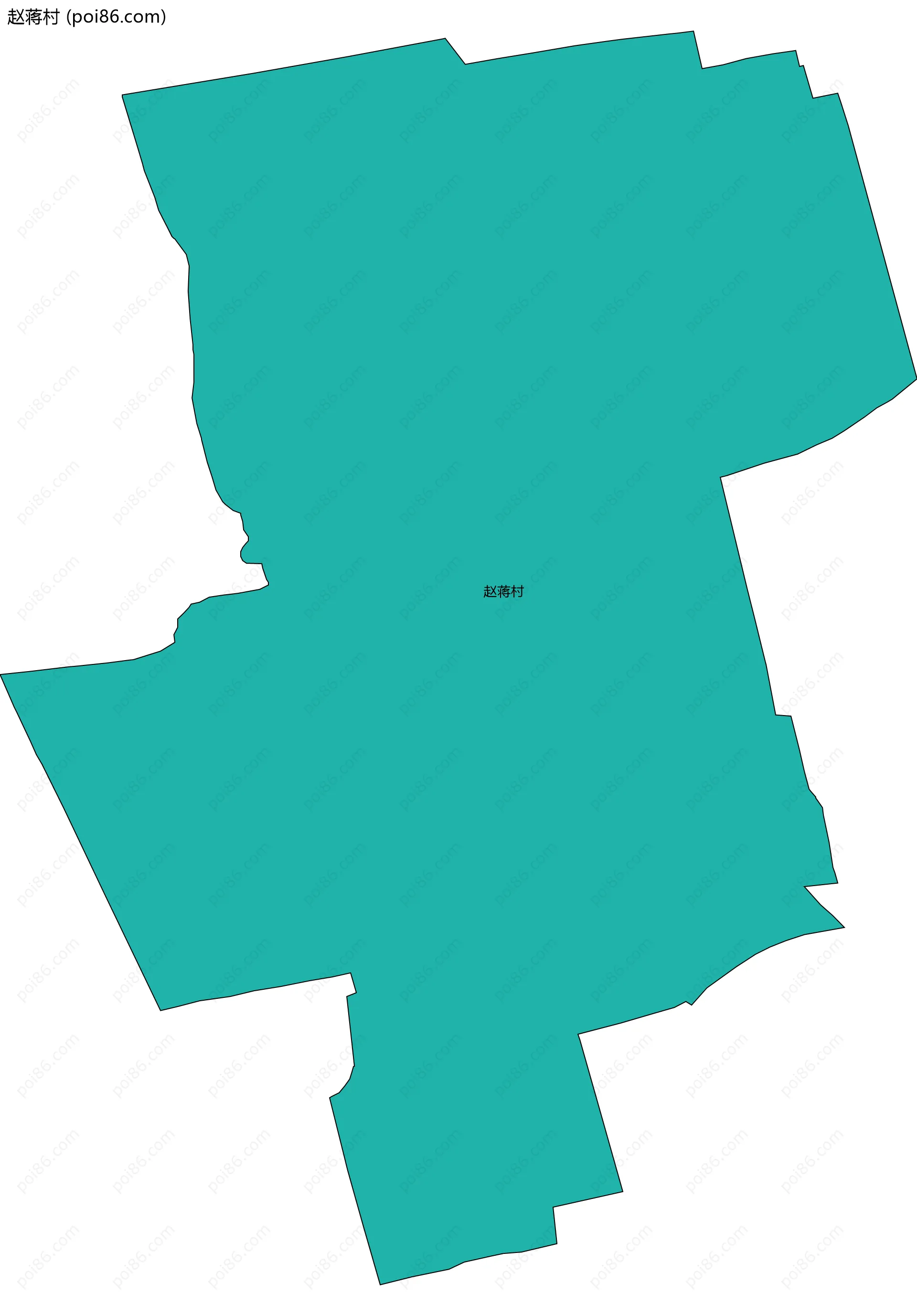 赵蒋村边界地图