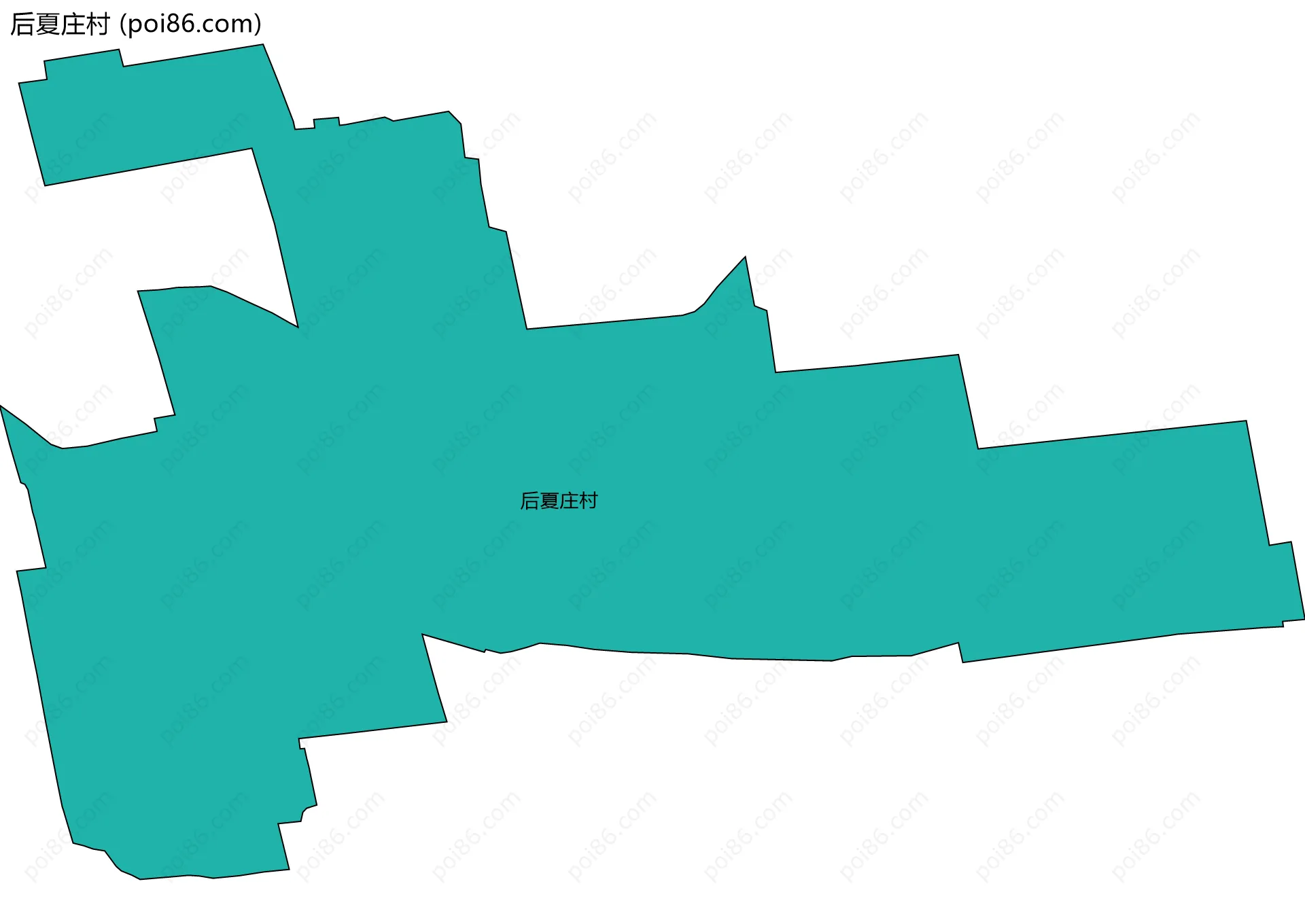 后夏庄村边界地图