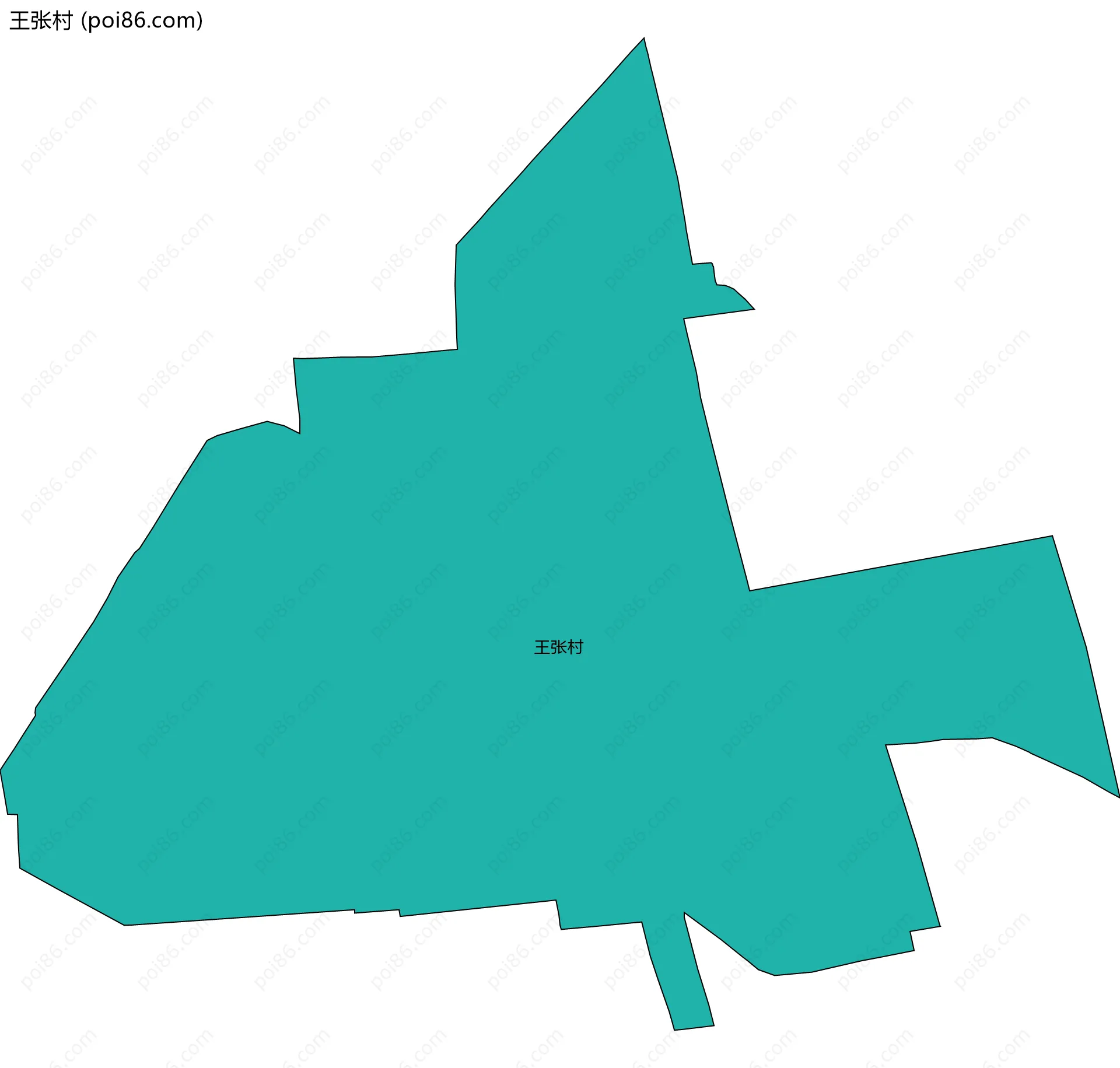 王张村边界地图