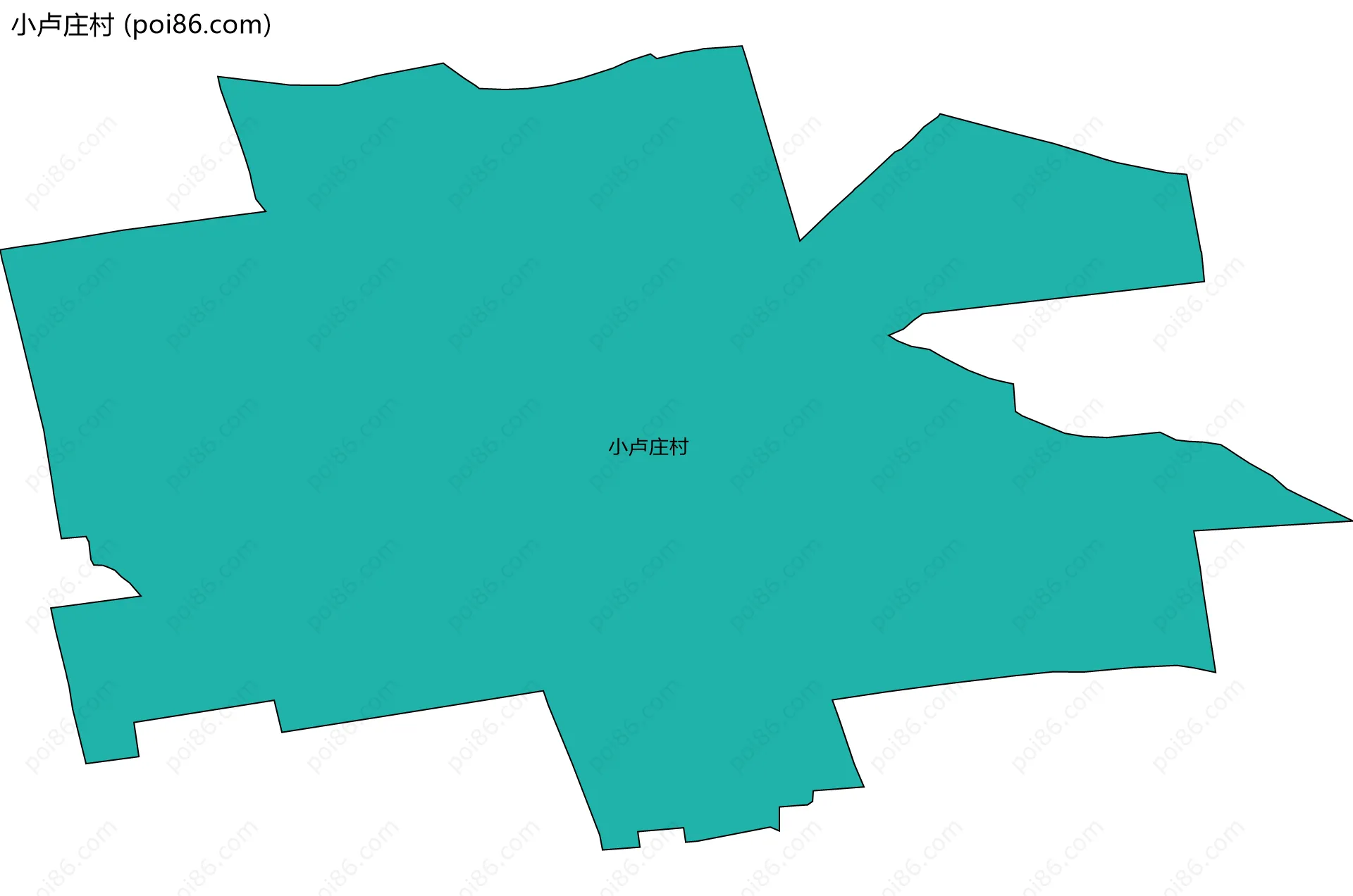 小卢庄村边界地图