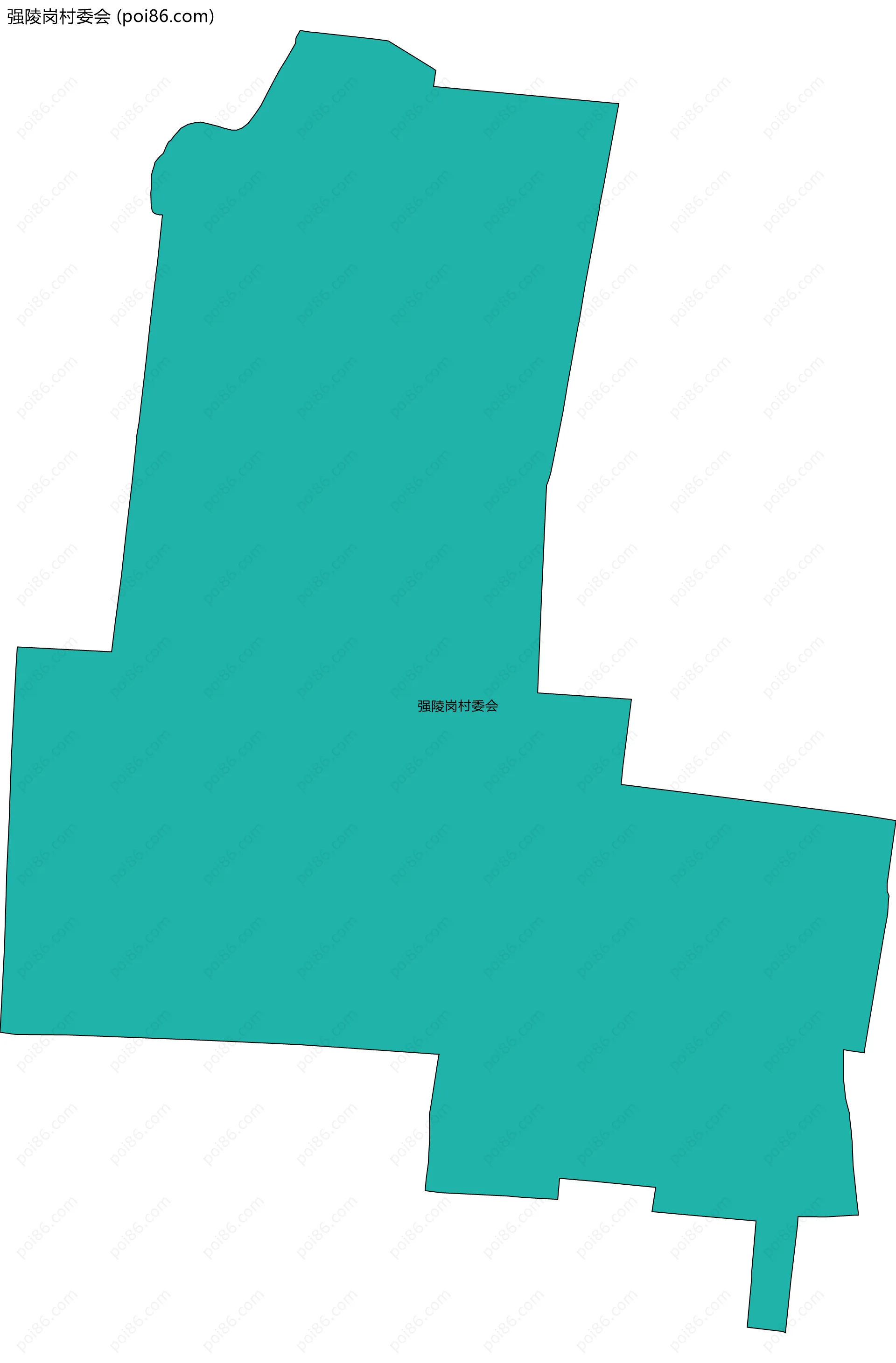 强陵岗村委会边界地图