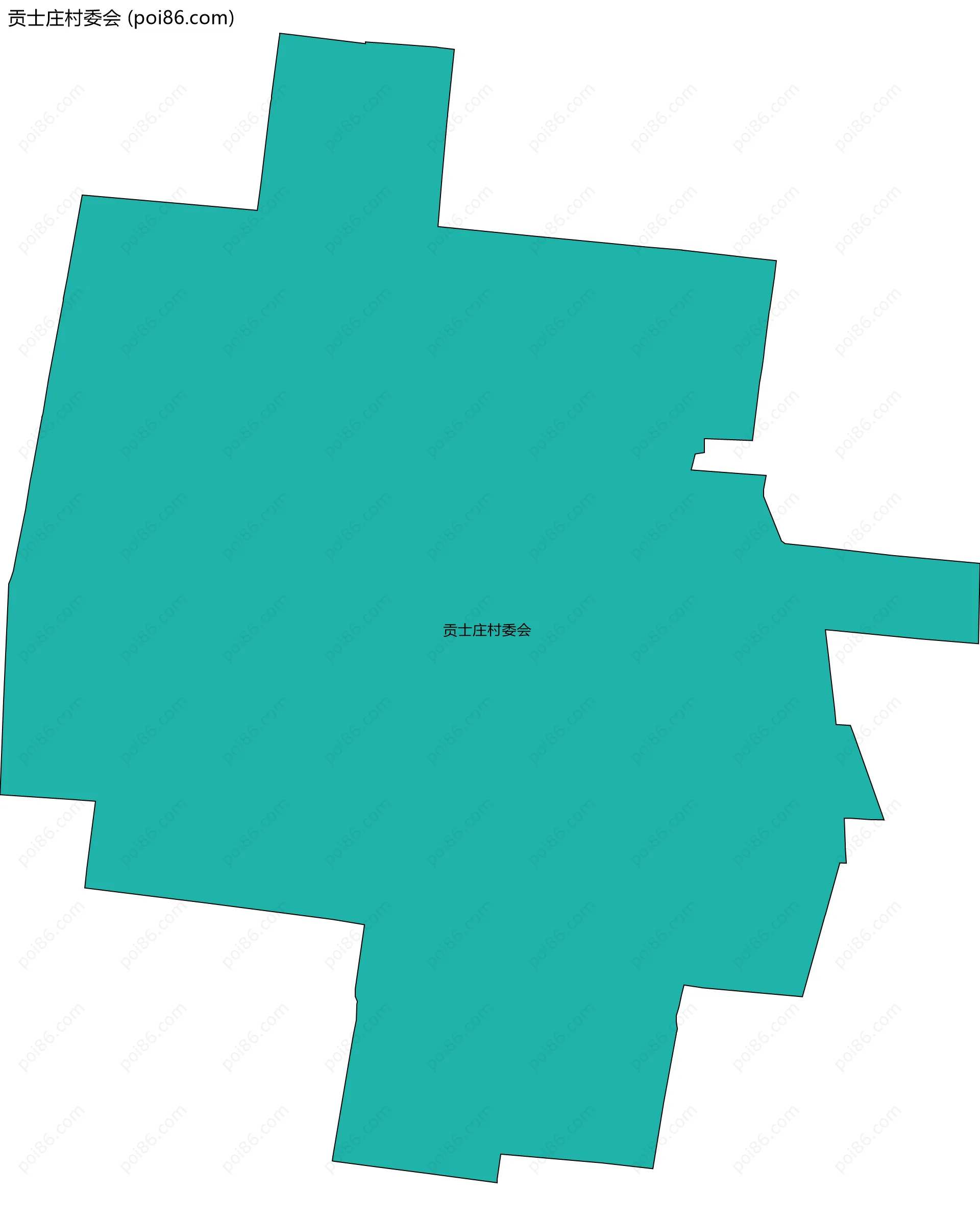 贡士庄村委会边界地图