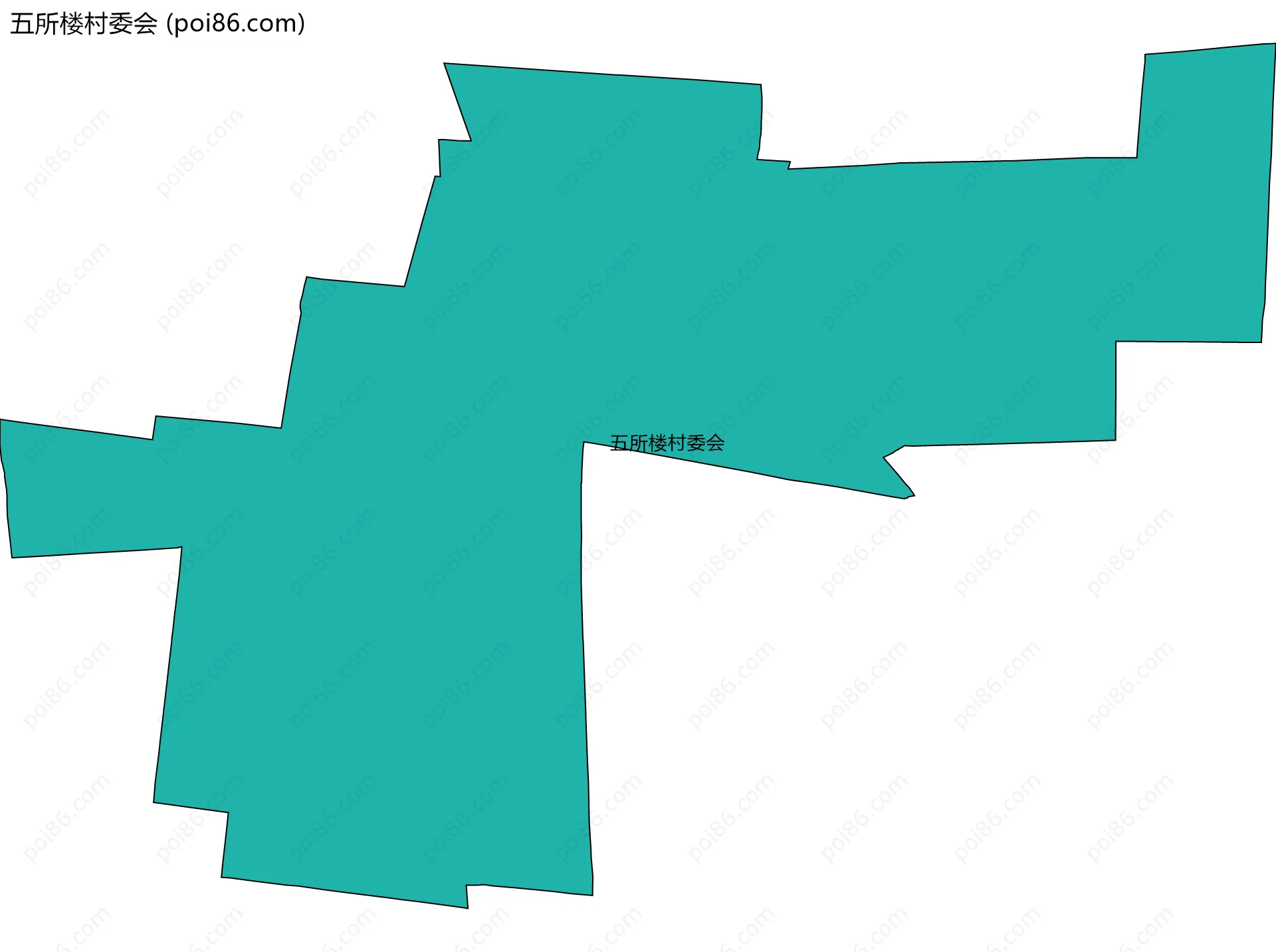 五所楼村委会边界地图