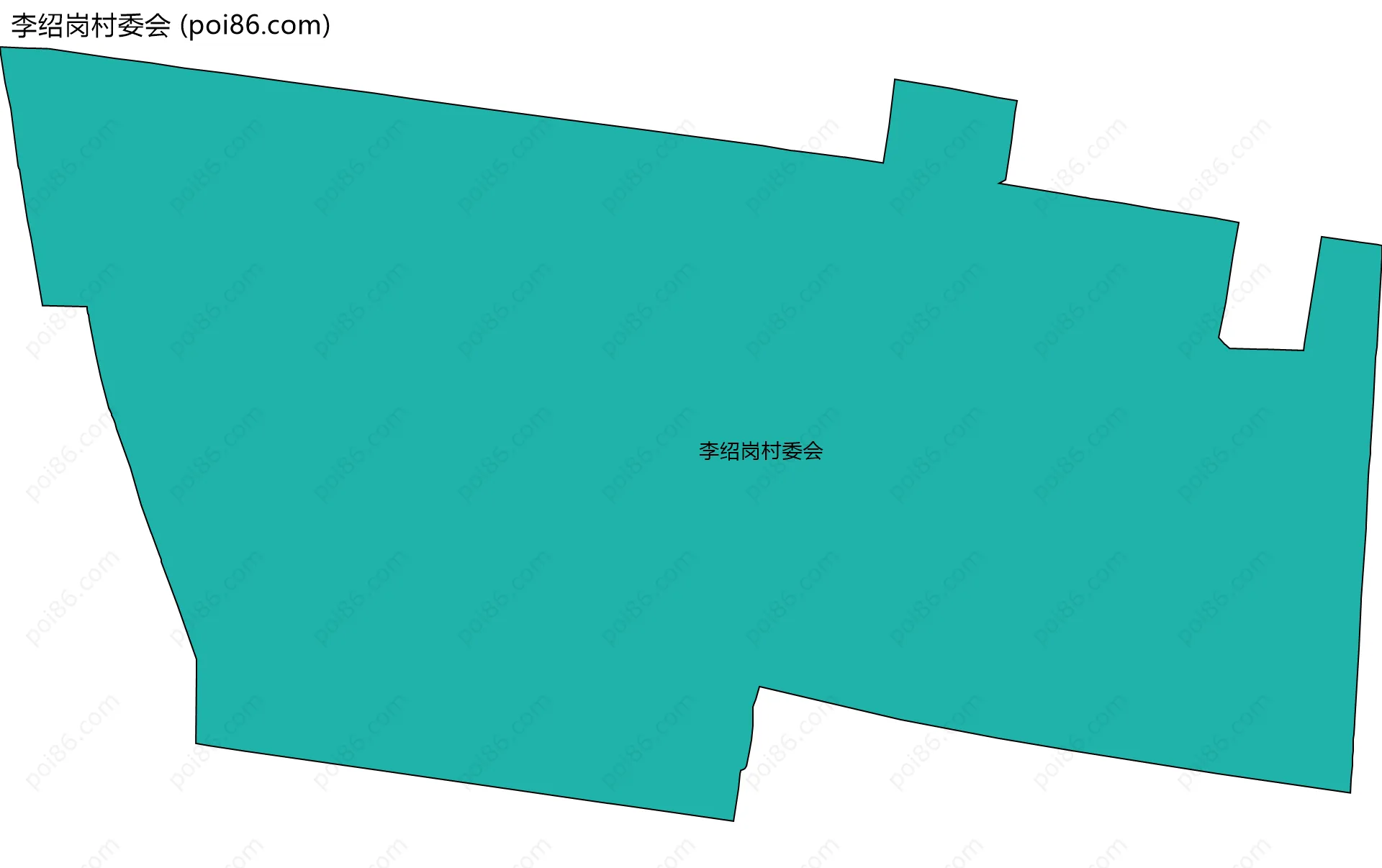 李绍岗村委会边界地图