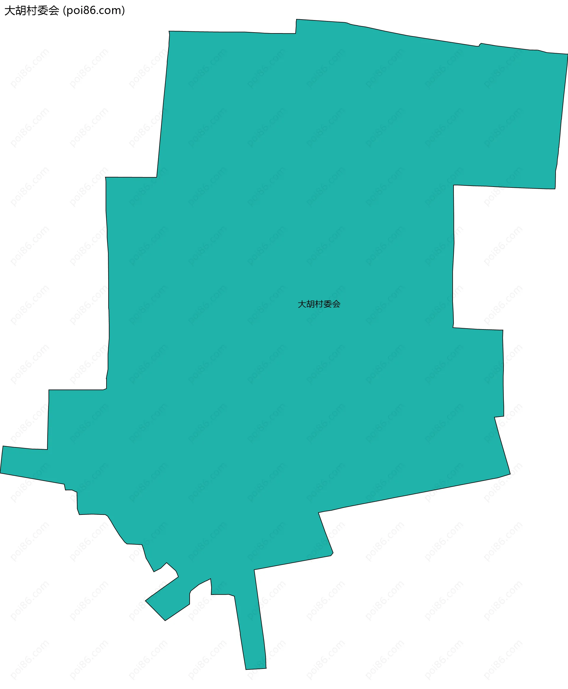 大胡村委会边界地图