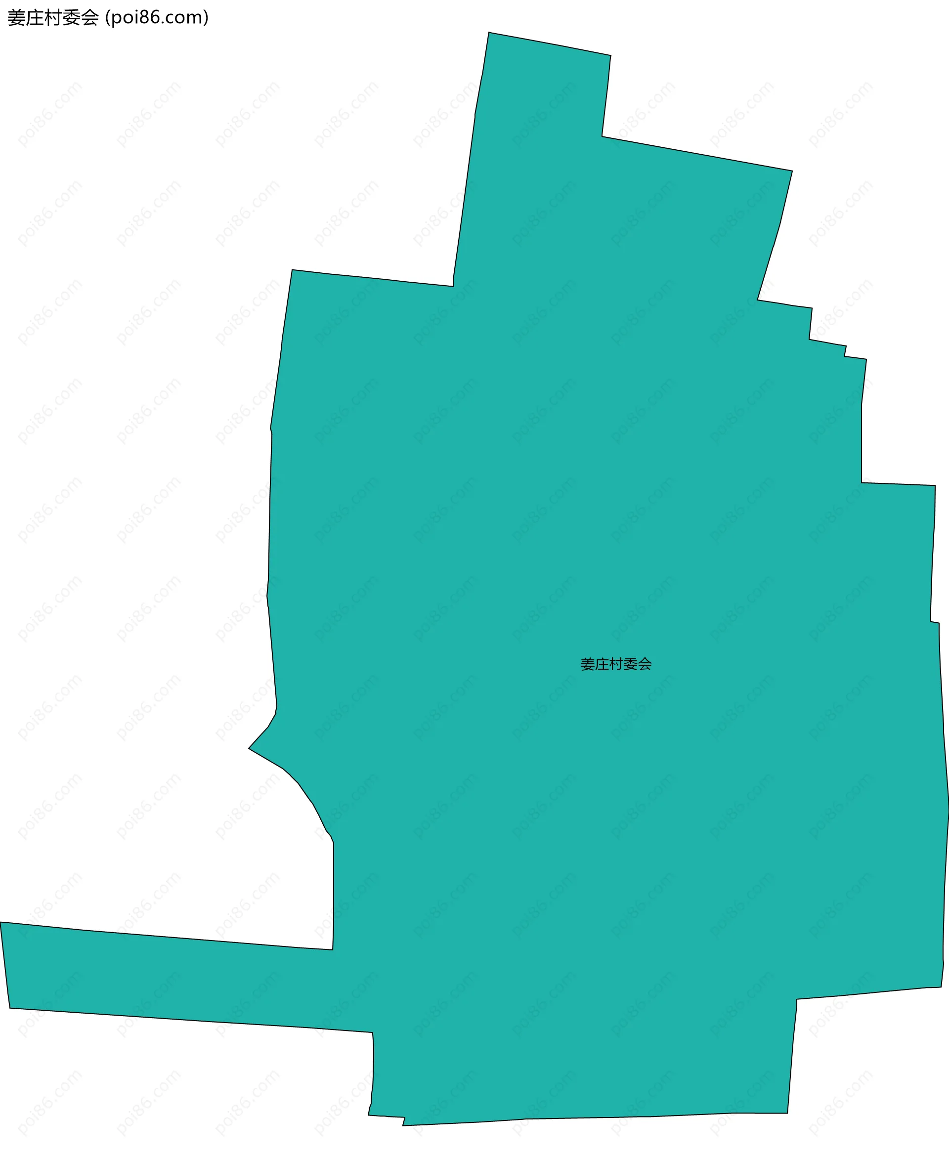 姜庄村委会边界地图