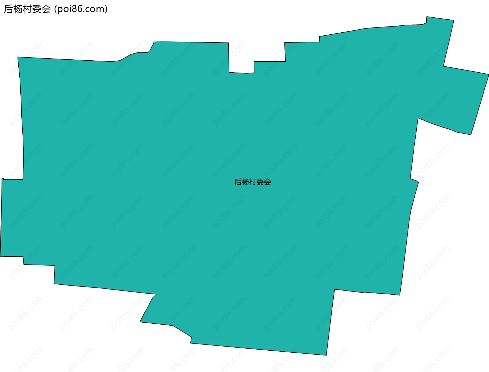 后杨村委会边界地图