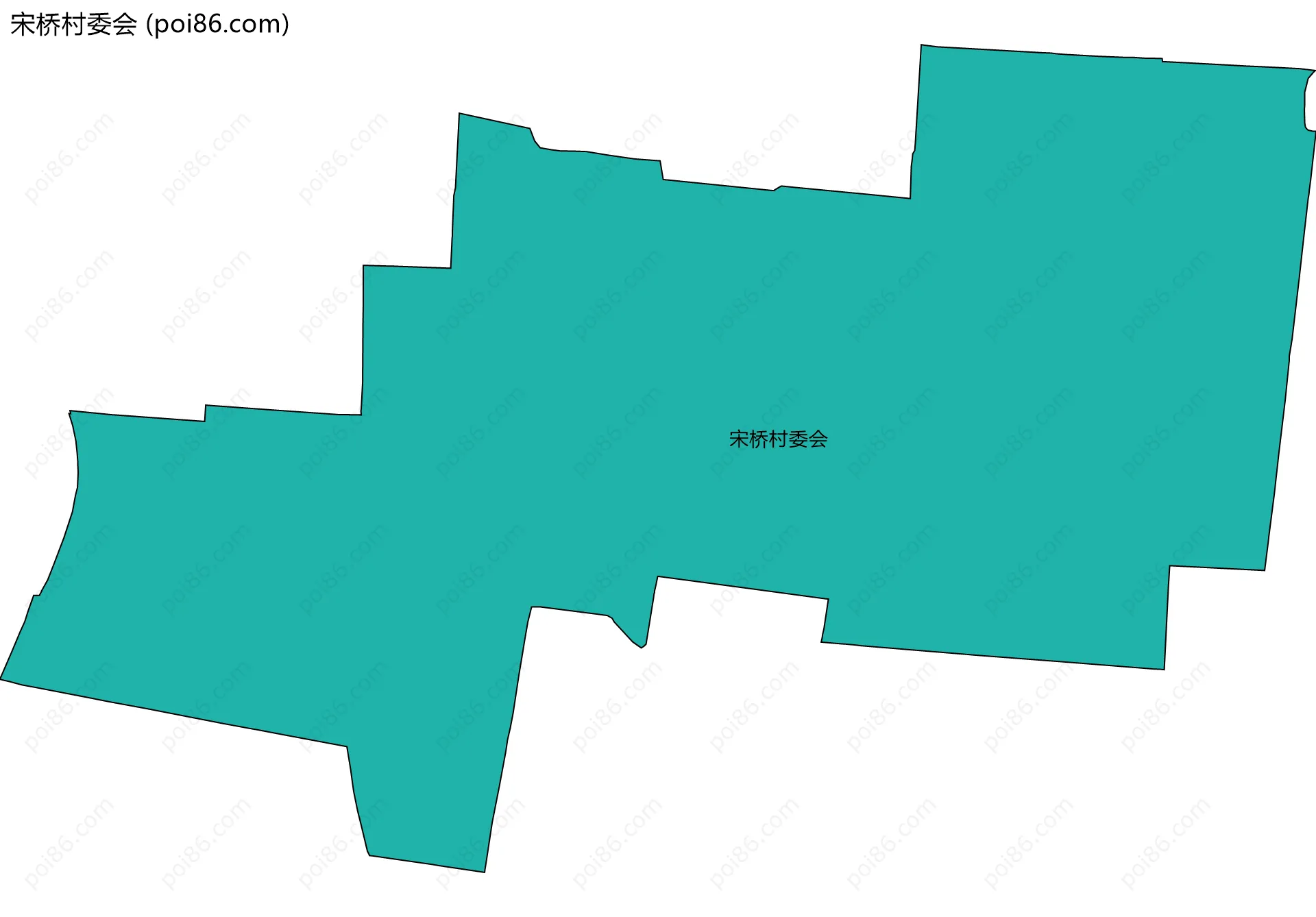 宋桥村委会边界地图