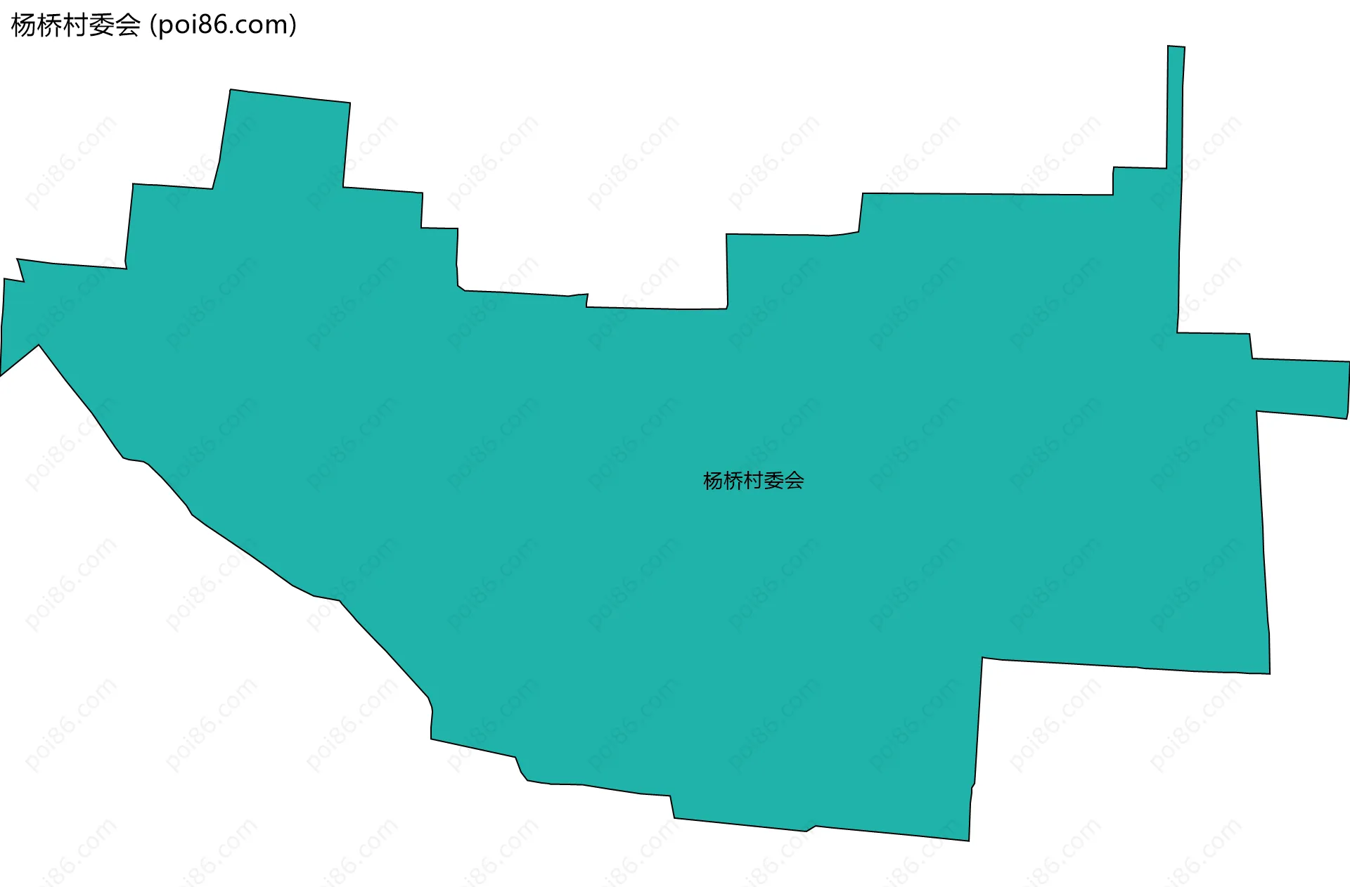 杨桥村委会边界地图