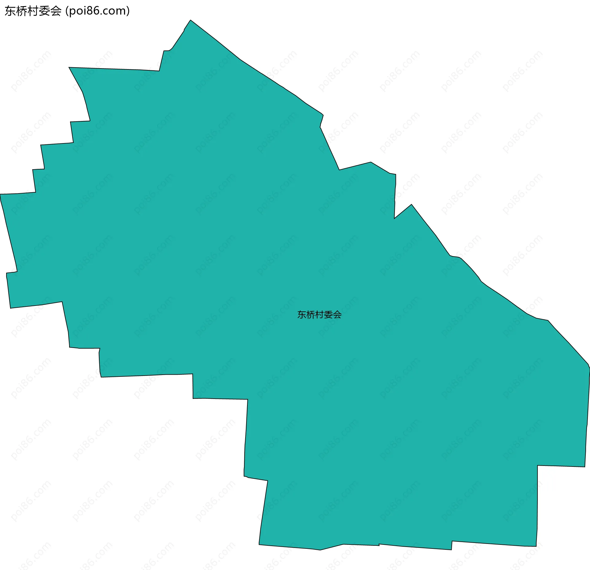 东桥村委会边界地图