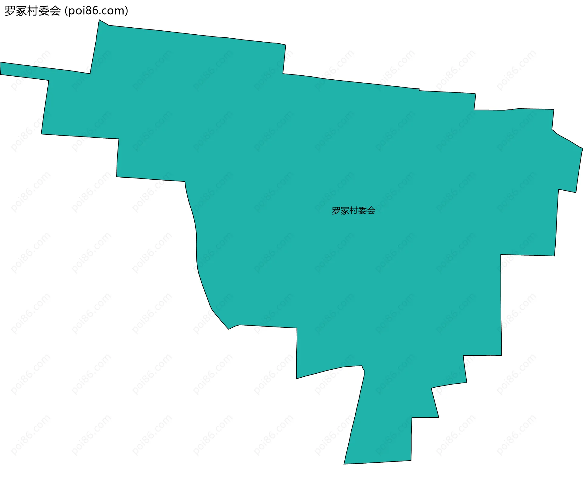 罗冢村委会边界地图