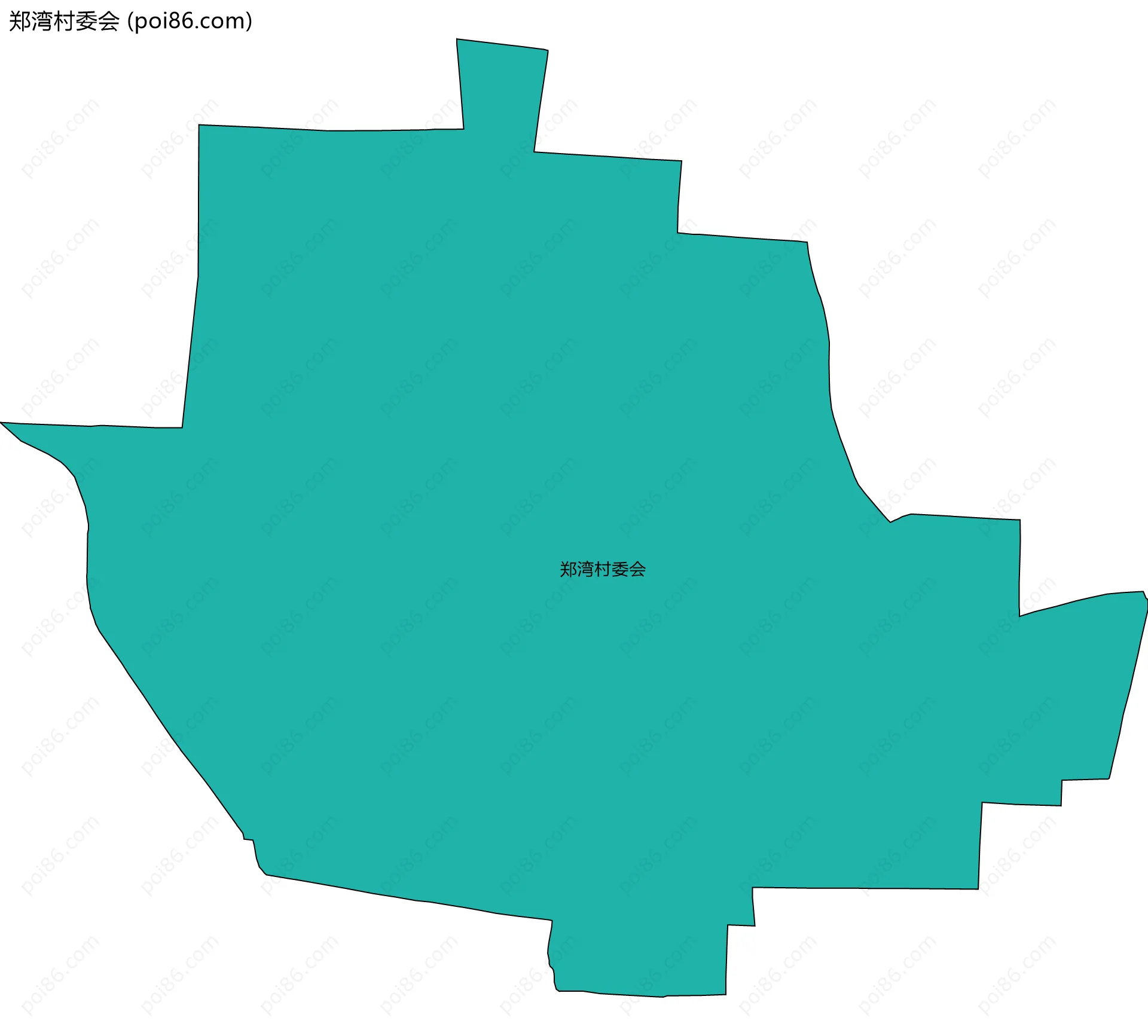 郑湾村委会边界地图