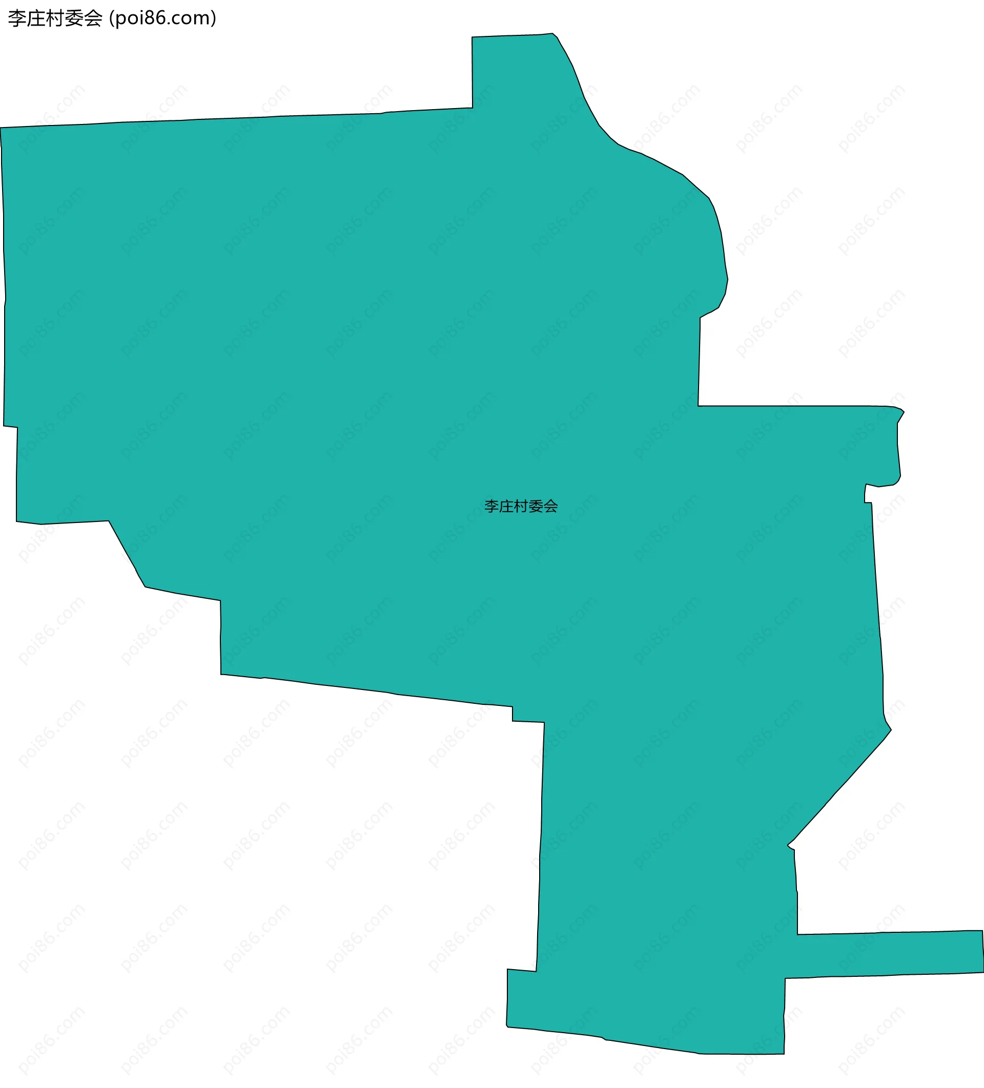 李庄村委会边界地图