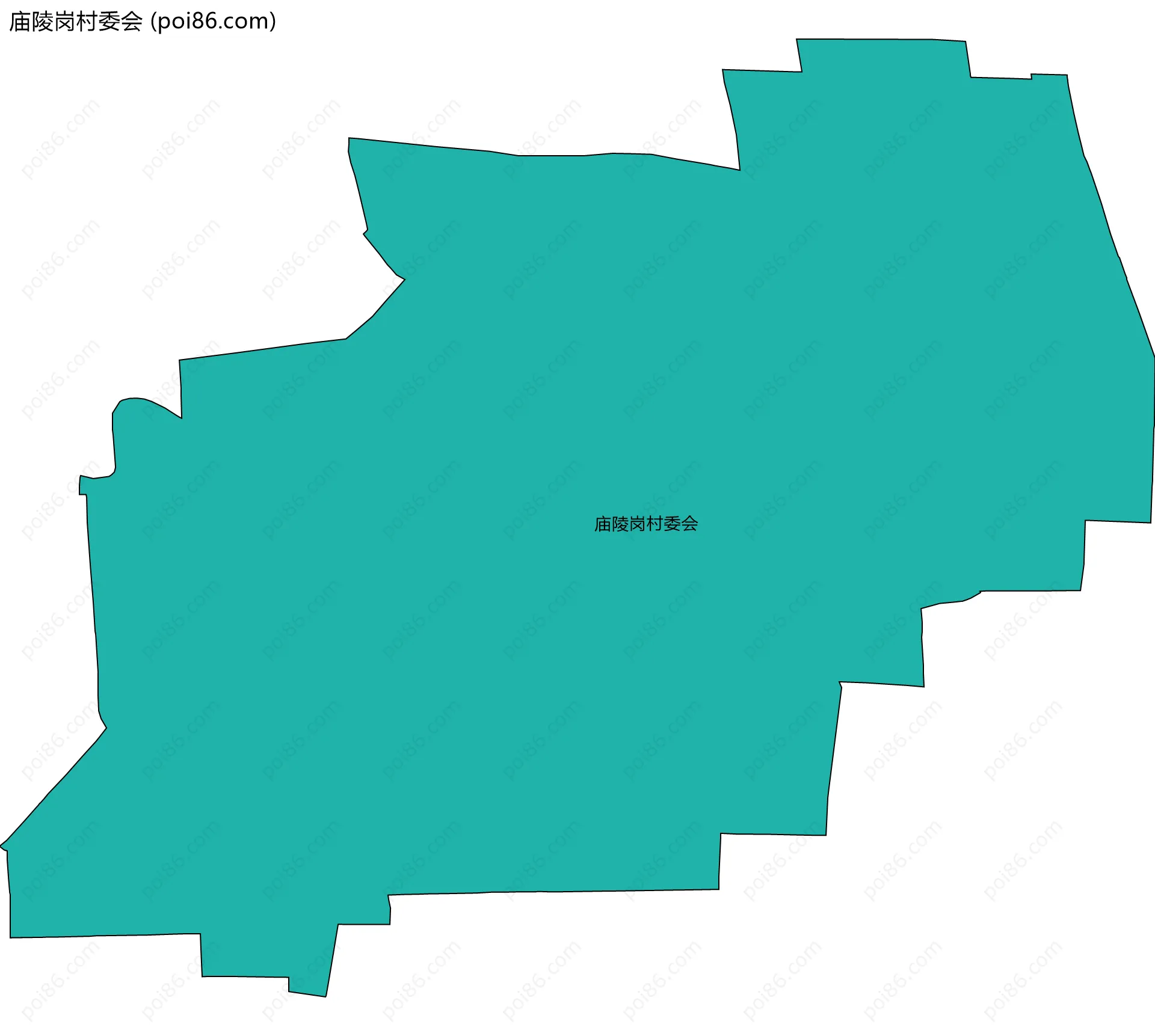 庙陵岗村委会边界地图