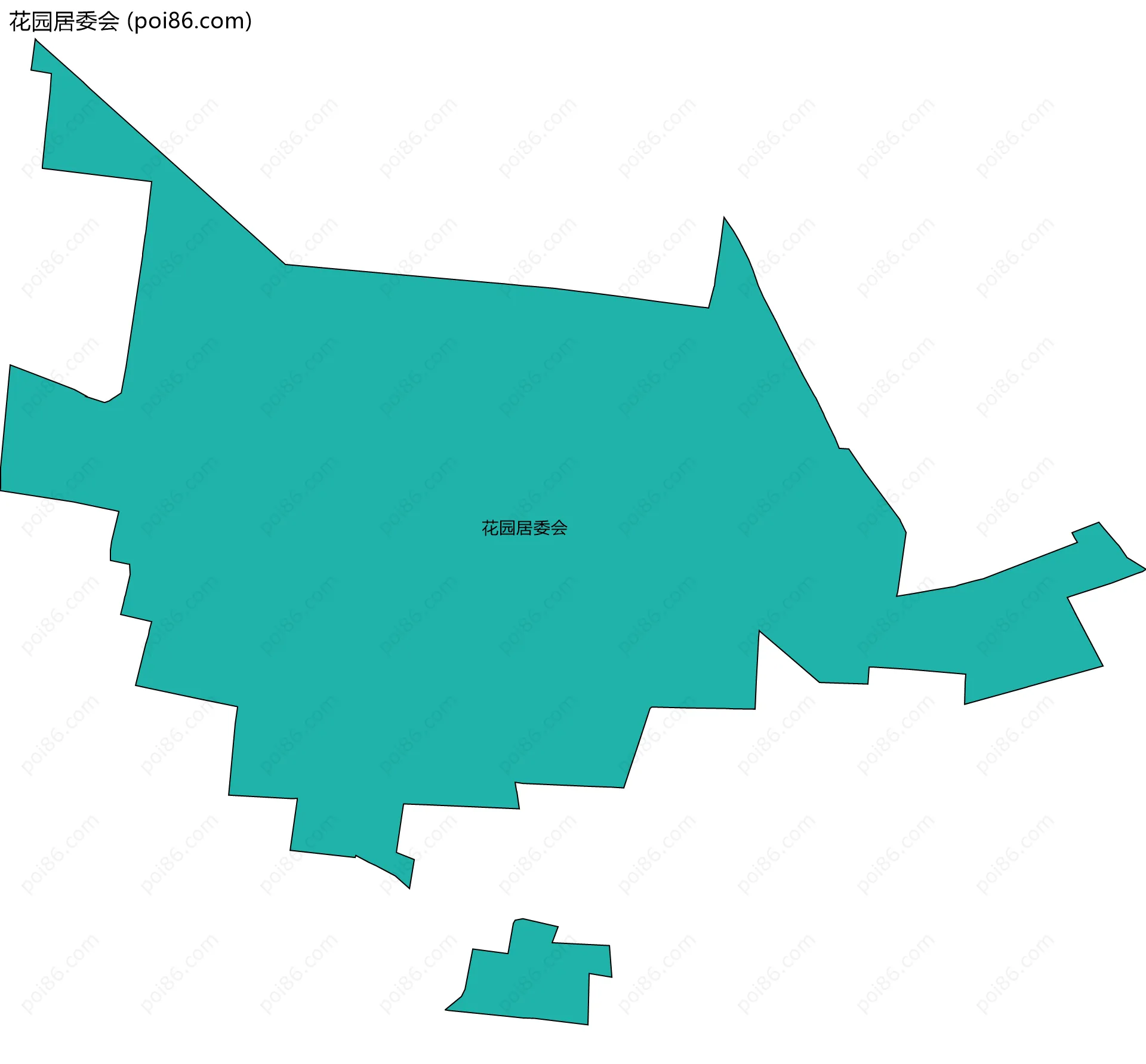 花园居委会边界地图