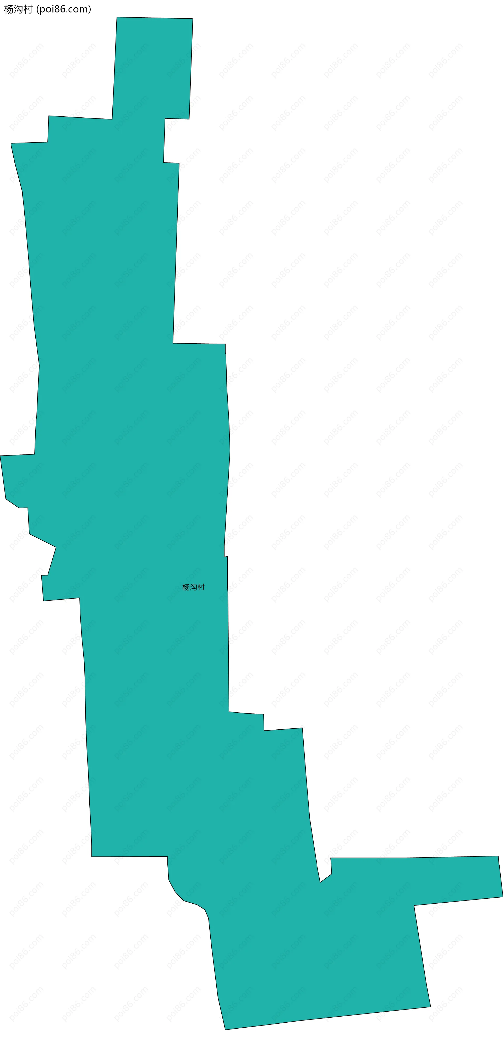 杨沟村边界地图