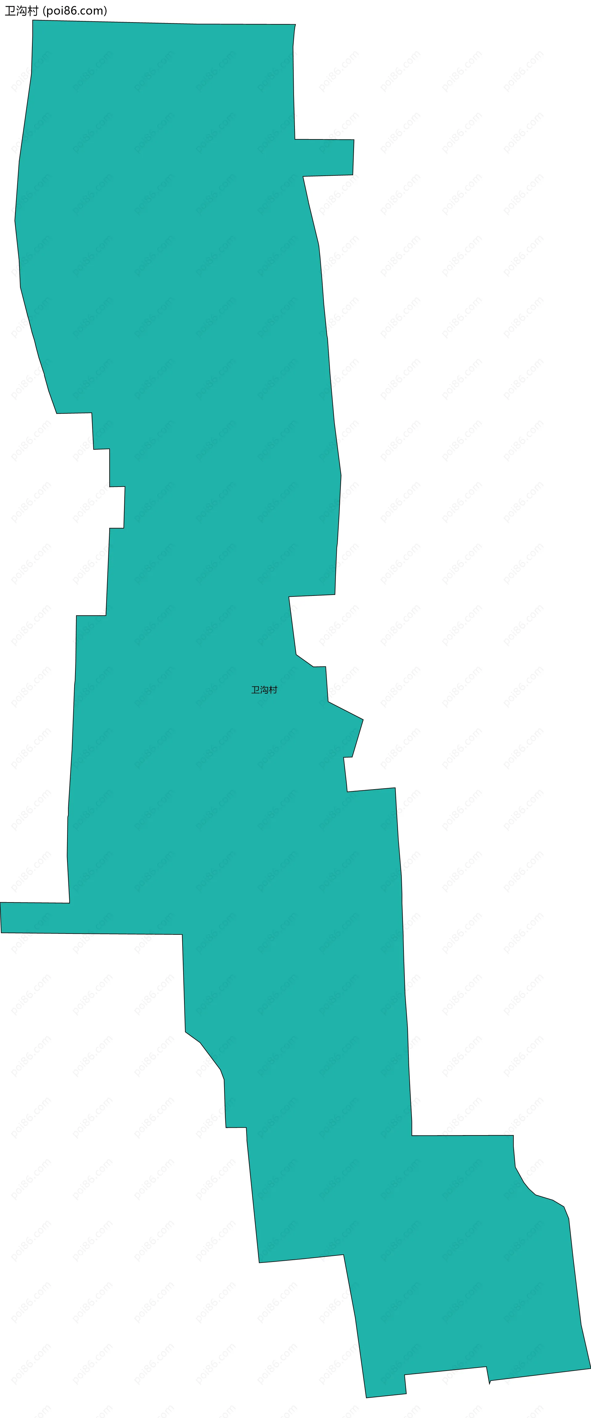 卫沟村边界地图