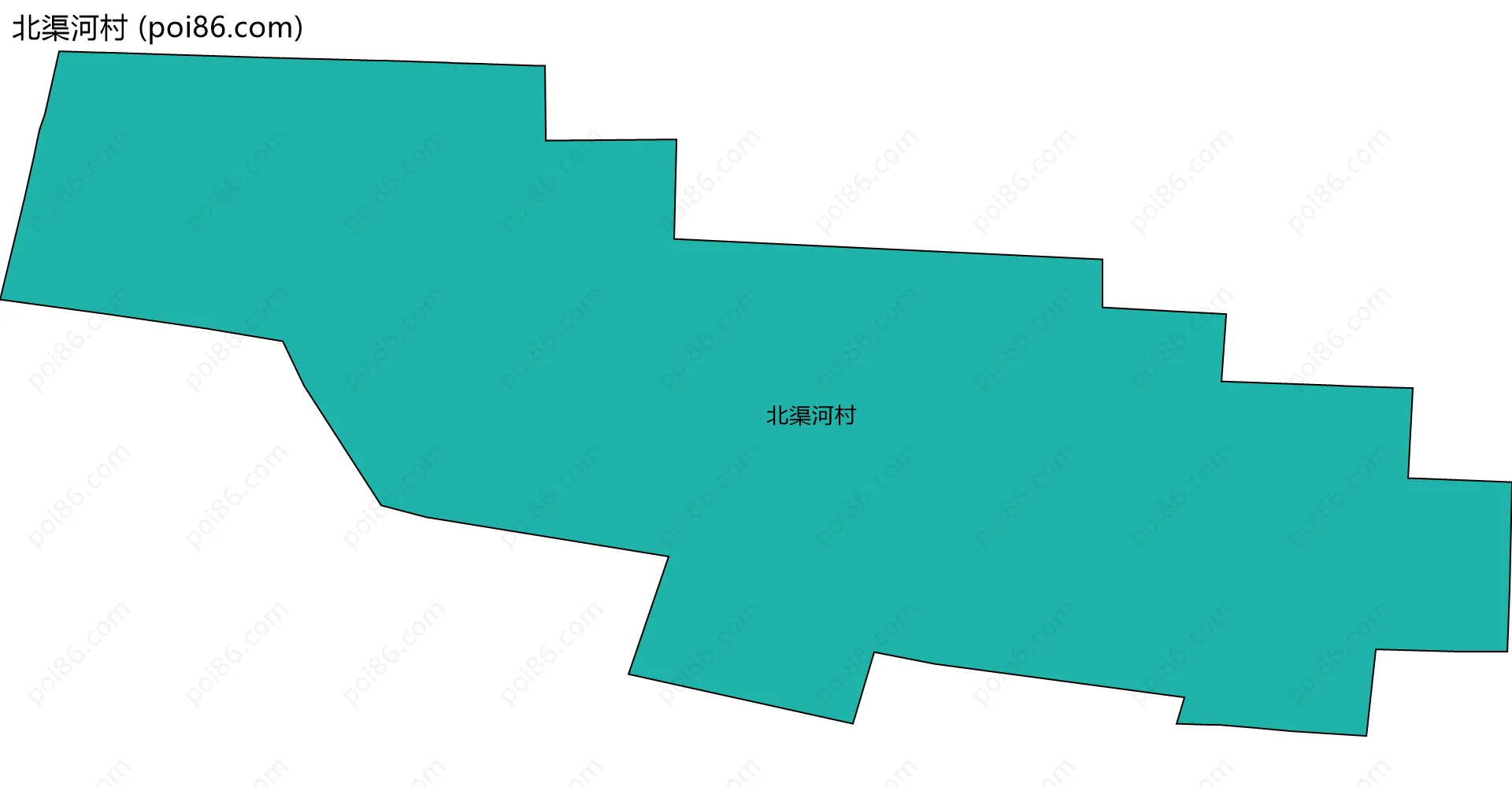 北渠河村边界地图